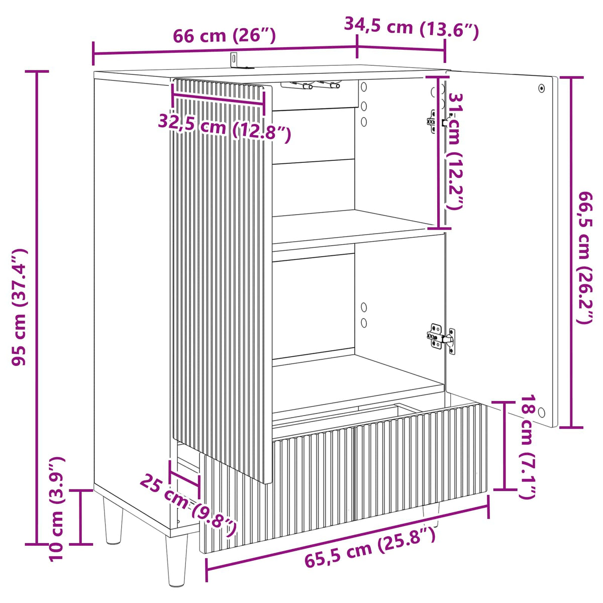 Kreveta Dimljeni hrast 66 x 34,5 x 95 cm Konstruirano drvo