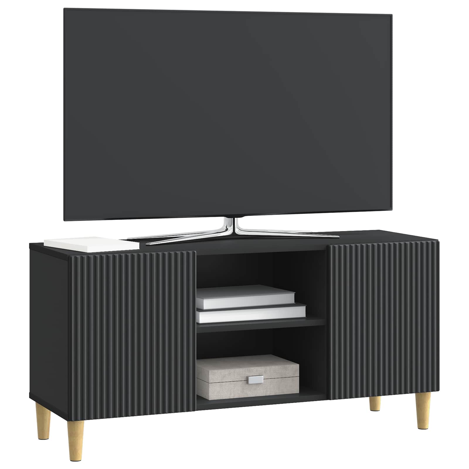 TV ormar Crna 102 x 34,5 x 50 cm Konstruirano drvo