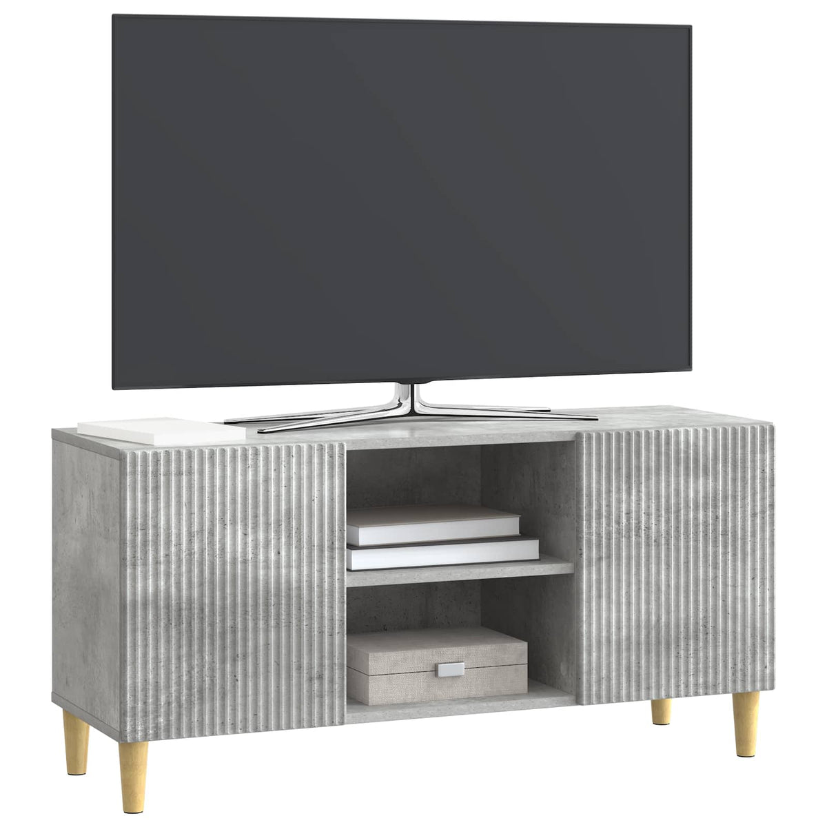 TV ormar 102 x 34,5 x 50 cm Betonska siva Konstruirano drvo
