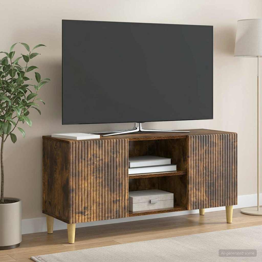 TV ormar 102 x 34,5 x 50 cm Dimljeni hrast Konstruirano drvo