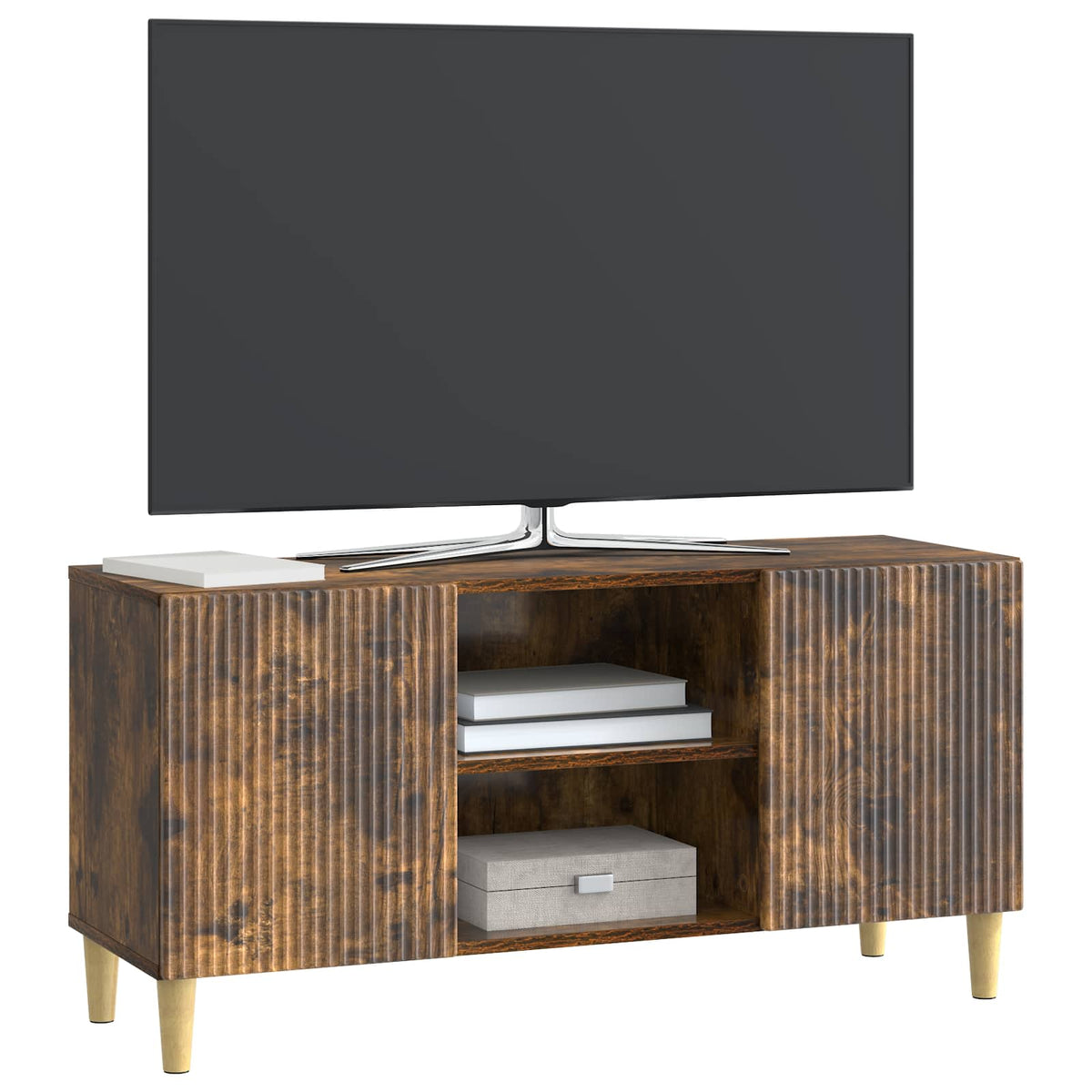 TV ormar 102 x 34,5 x 50 cm Dimljeni hrast Konstruirano drvo