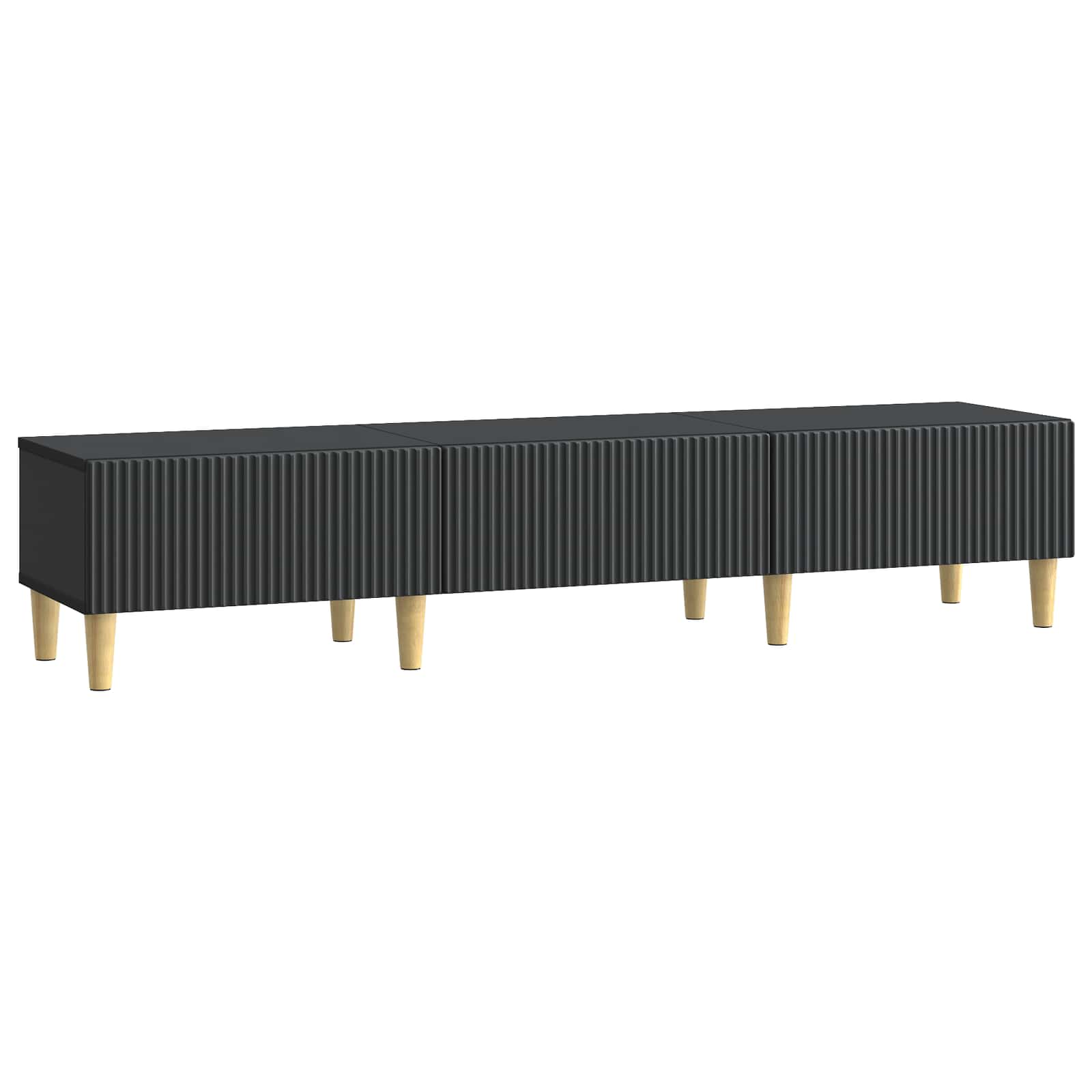 TV ormar s ladicama Crna 147 x 34,5 x 30 cm Konstruirano drvo