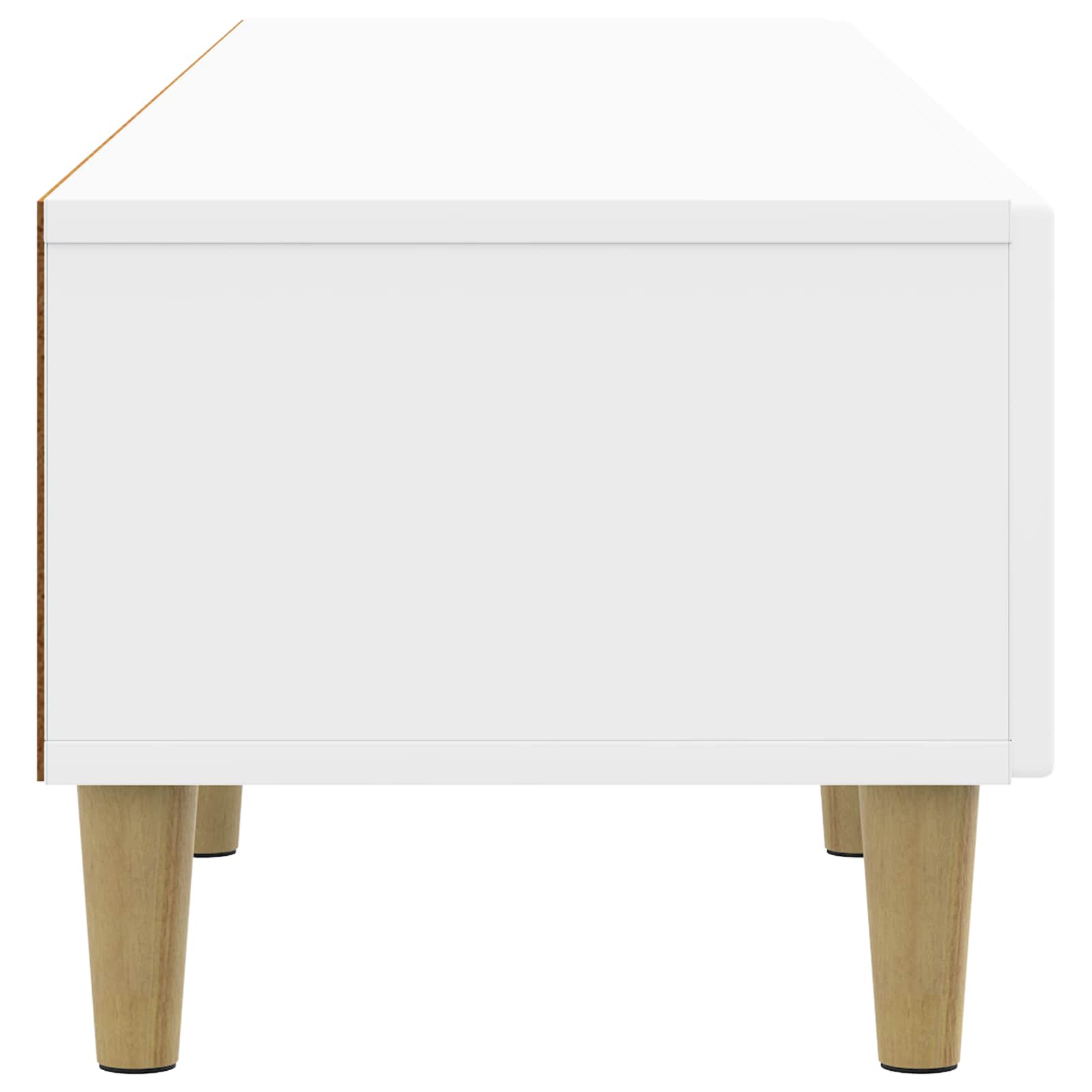 TV ormar s ladicama Bijela visokog sjaja 147 x 34,5 x 30 cm