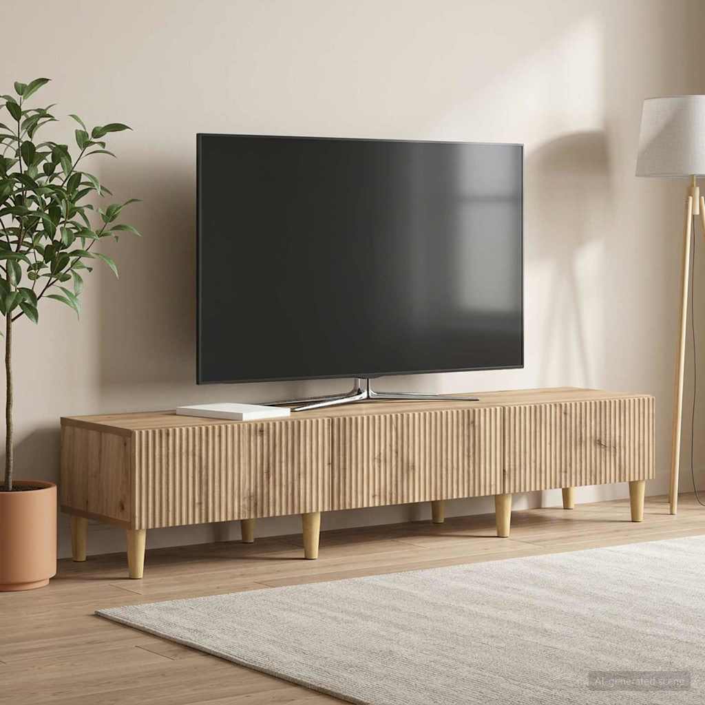 TV ormar 147 x 34,5 x 30 cm Hrast artisan Konstruirano drvo