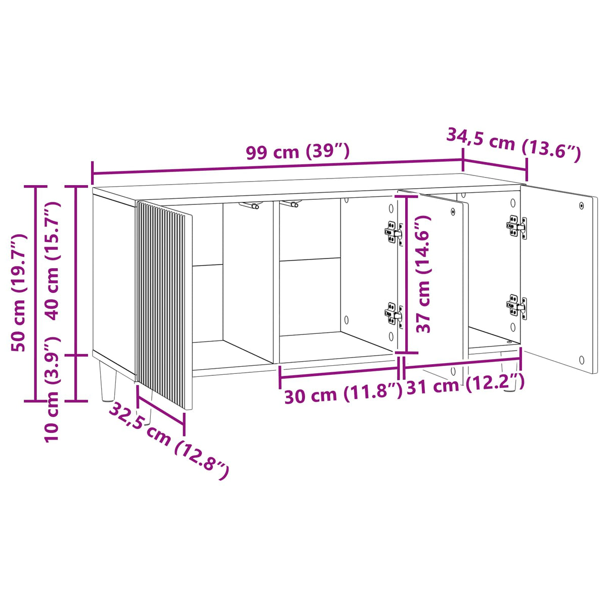 TV ormar Hrast sonoma 99 x 34,5 x 50 cm Konstruirano drvo