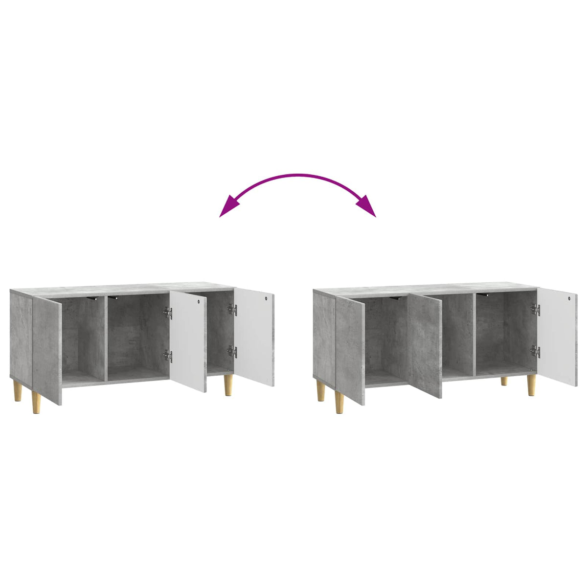 TV ormar Betonska siva 99 x 34,5 x 50 cm Konstruirano drvo