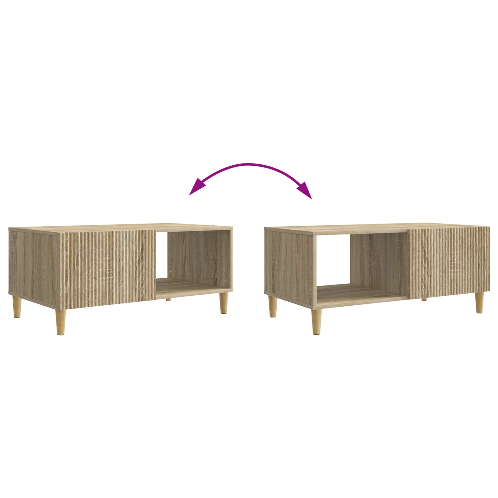 Kava Stol Hrast sonoma 90 x 50 x 40 cm Konstruirano drvo