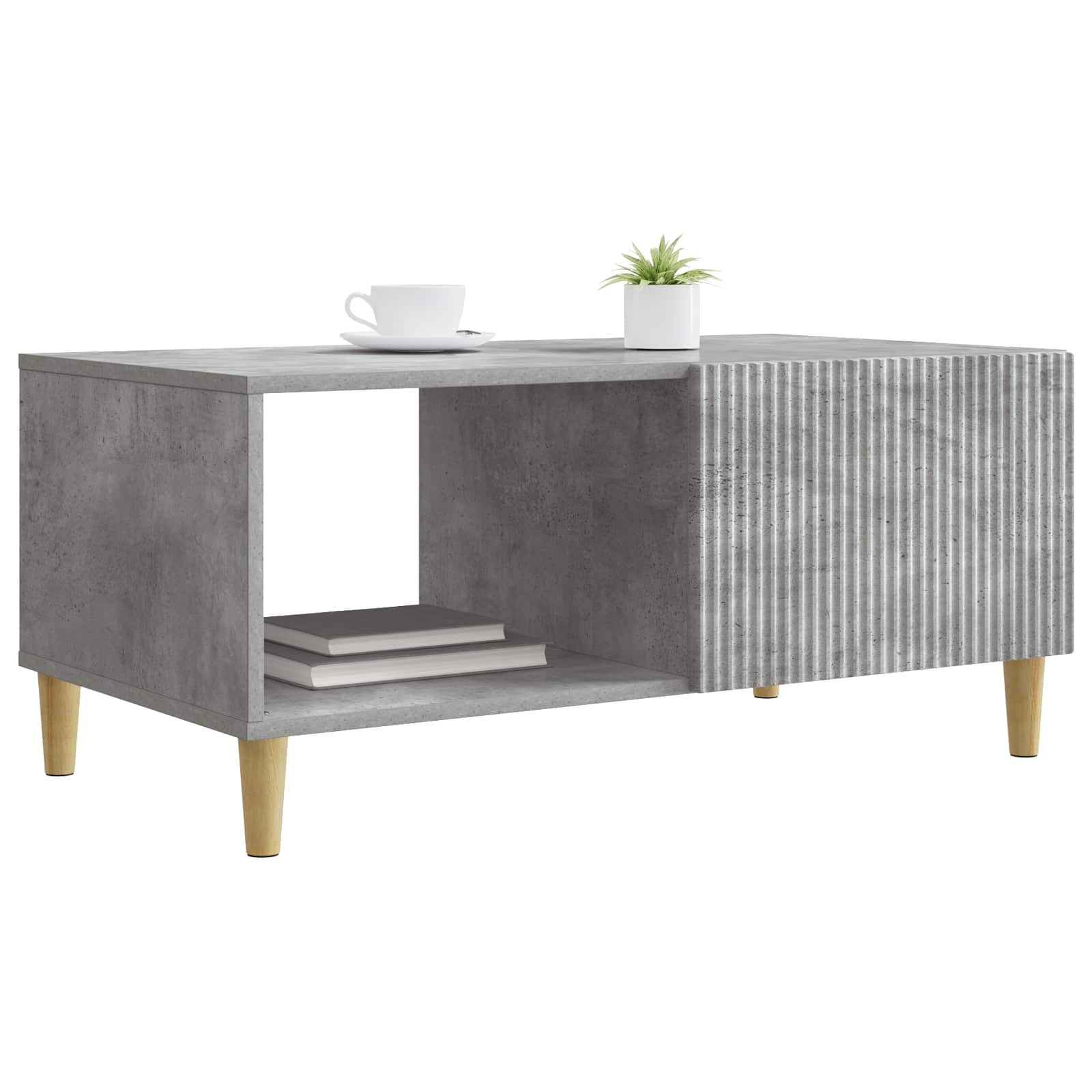 Kava Stol Betonska siva 90 x 50 x 40 cm Konstruirano drvo