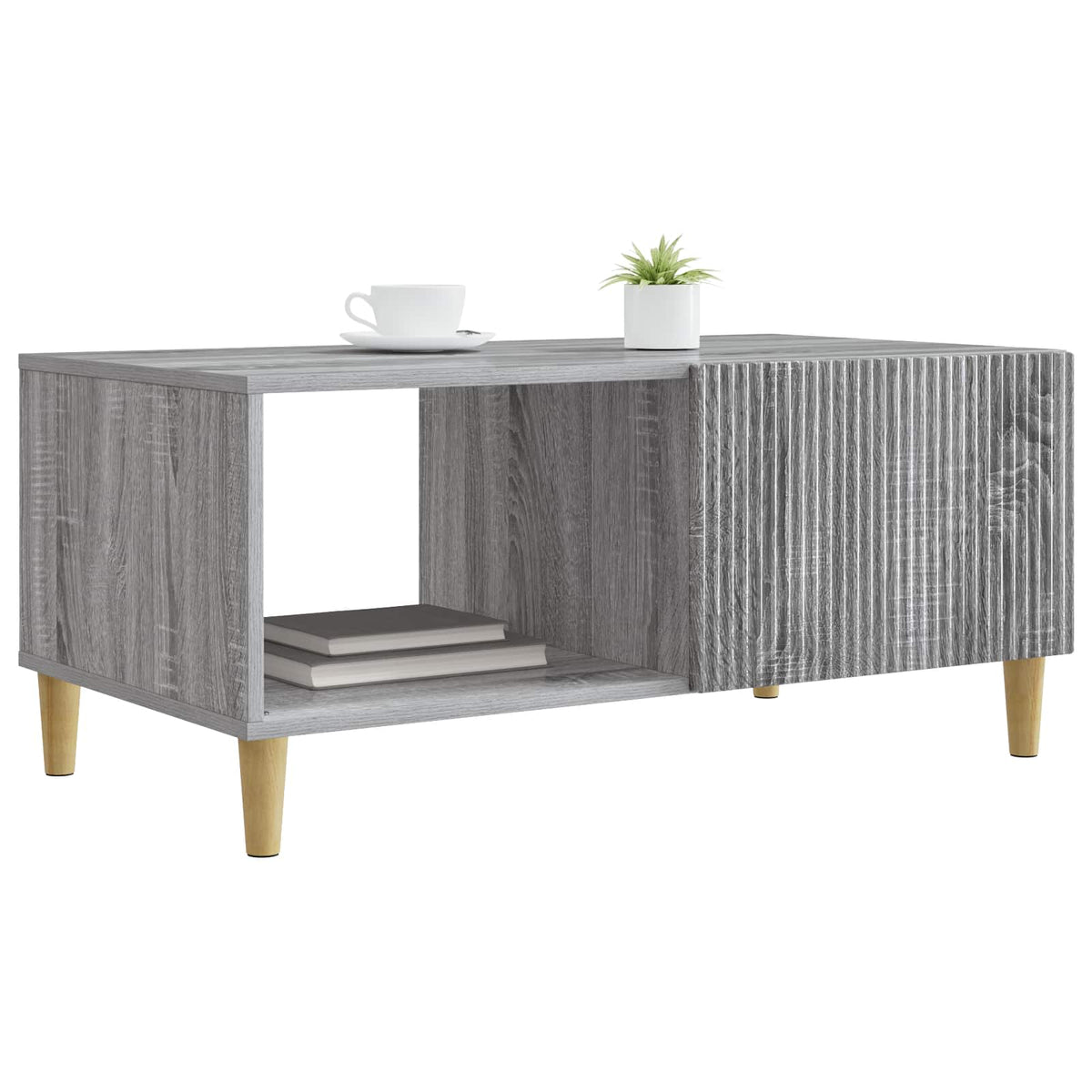 Kava Stol Siva sonoma 90 x 50 x 40 cm Konstruirano drvo