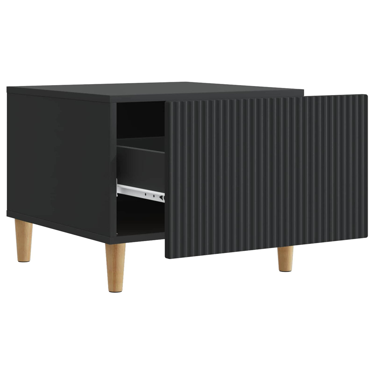 Kava Stol s ladicama Crna 49 x 50 x 40 cm Konstruirano drvo