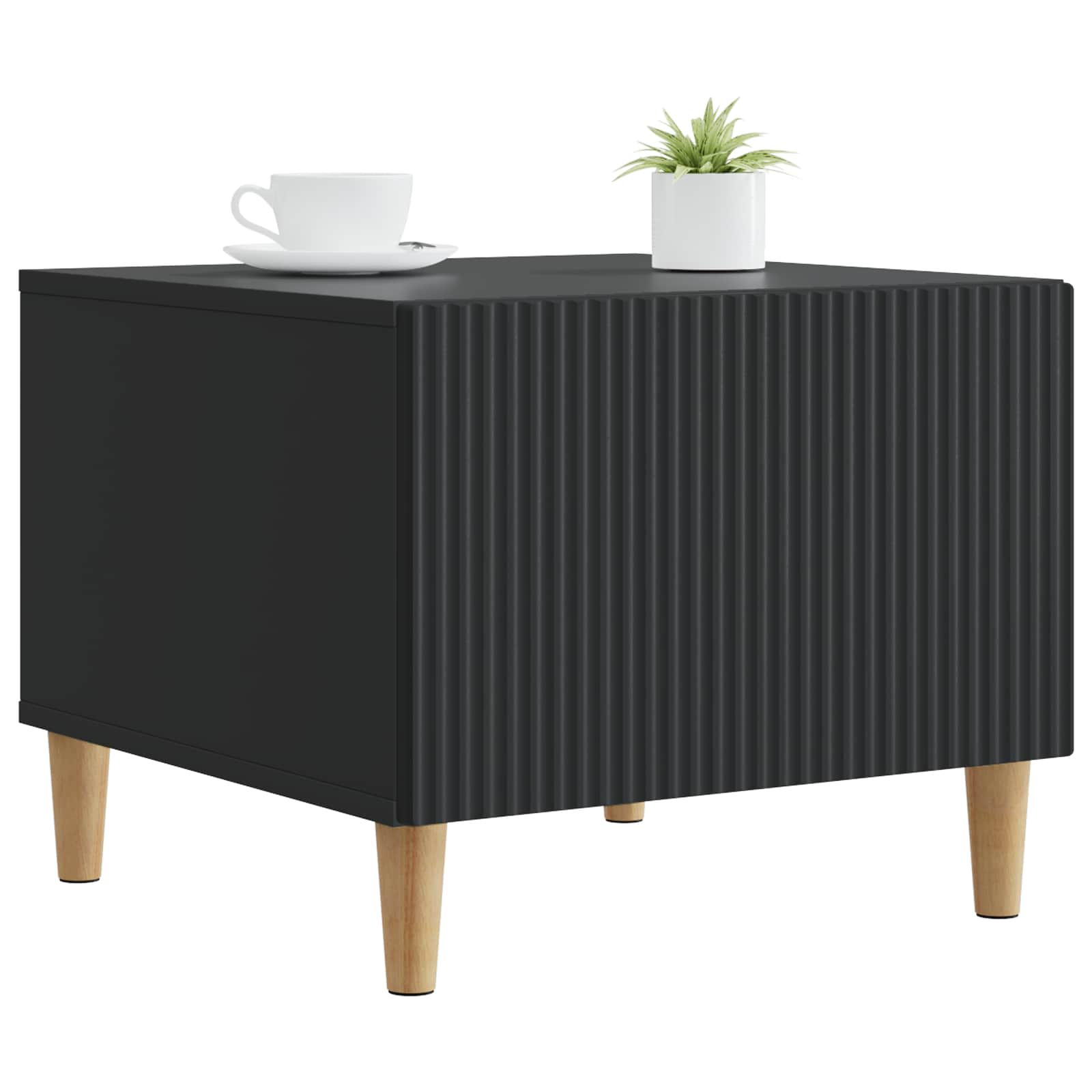 Kava Stol s ladicama Crna 49 x 50 x 40 cm Konstruirano drvo
