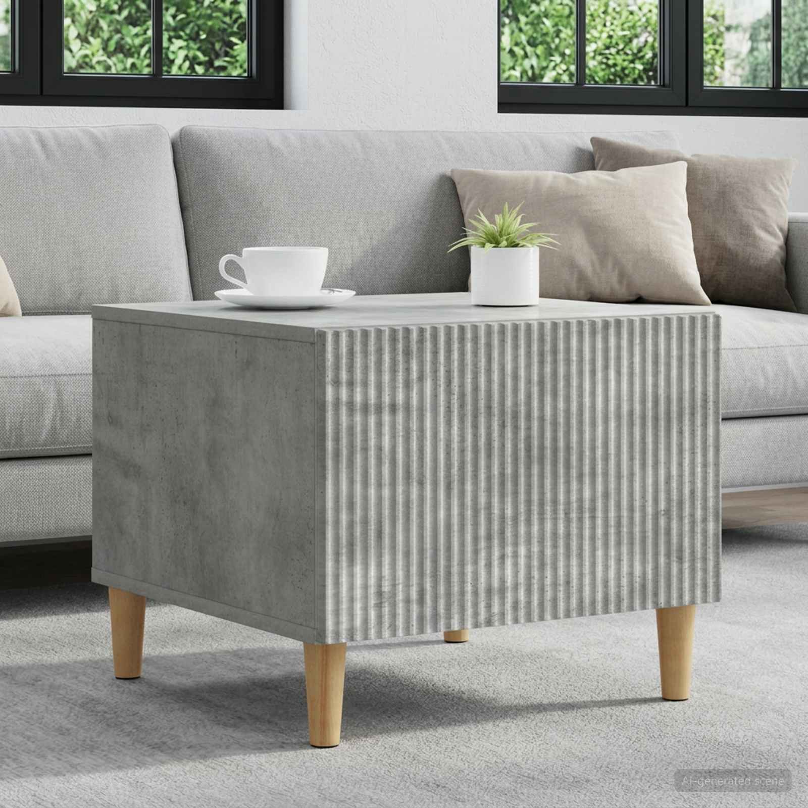 Kava Stol Betonska siva 49 x 50 x 40 cm Konstruirano drvo