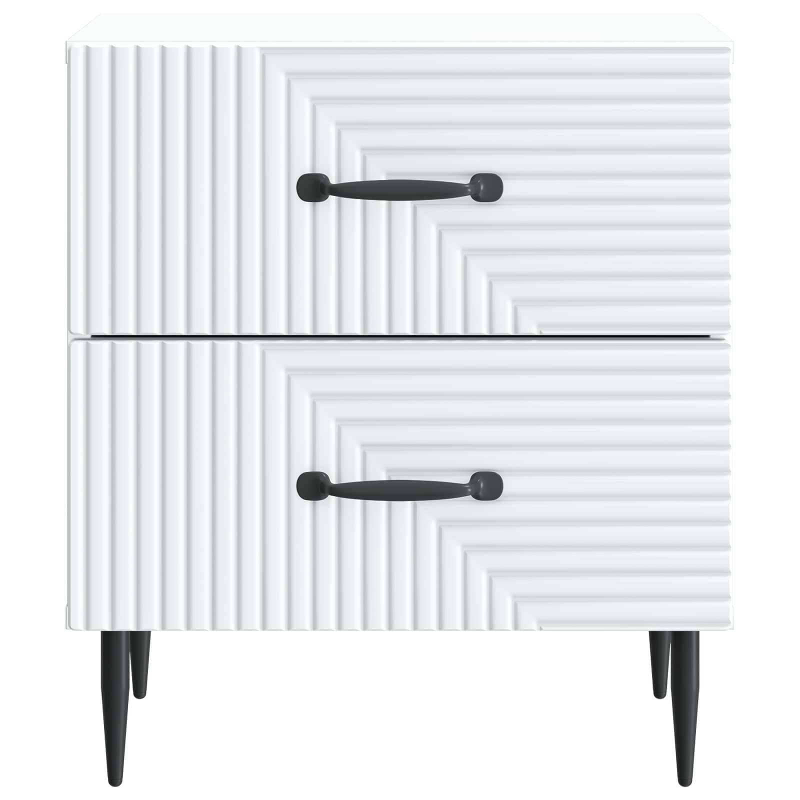 Noćni ormar 2 pcs Bijela 43 x 34,5 x 47,5 cm Konstruirano drvo