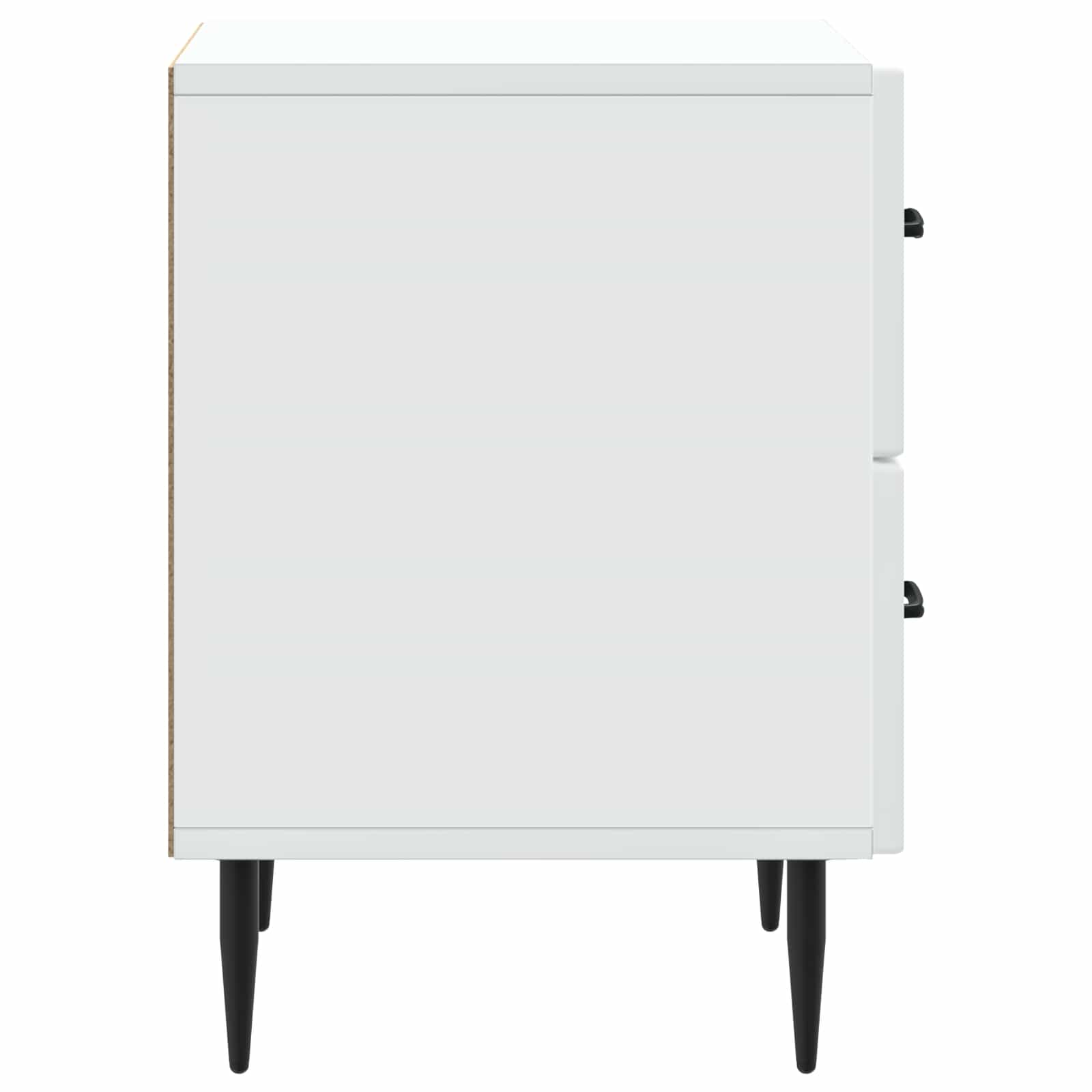 Noćni ormar 2 pcs Bijela 43 x 34,5 x 47,5 cm Konstruirano drvo