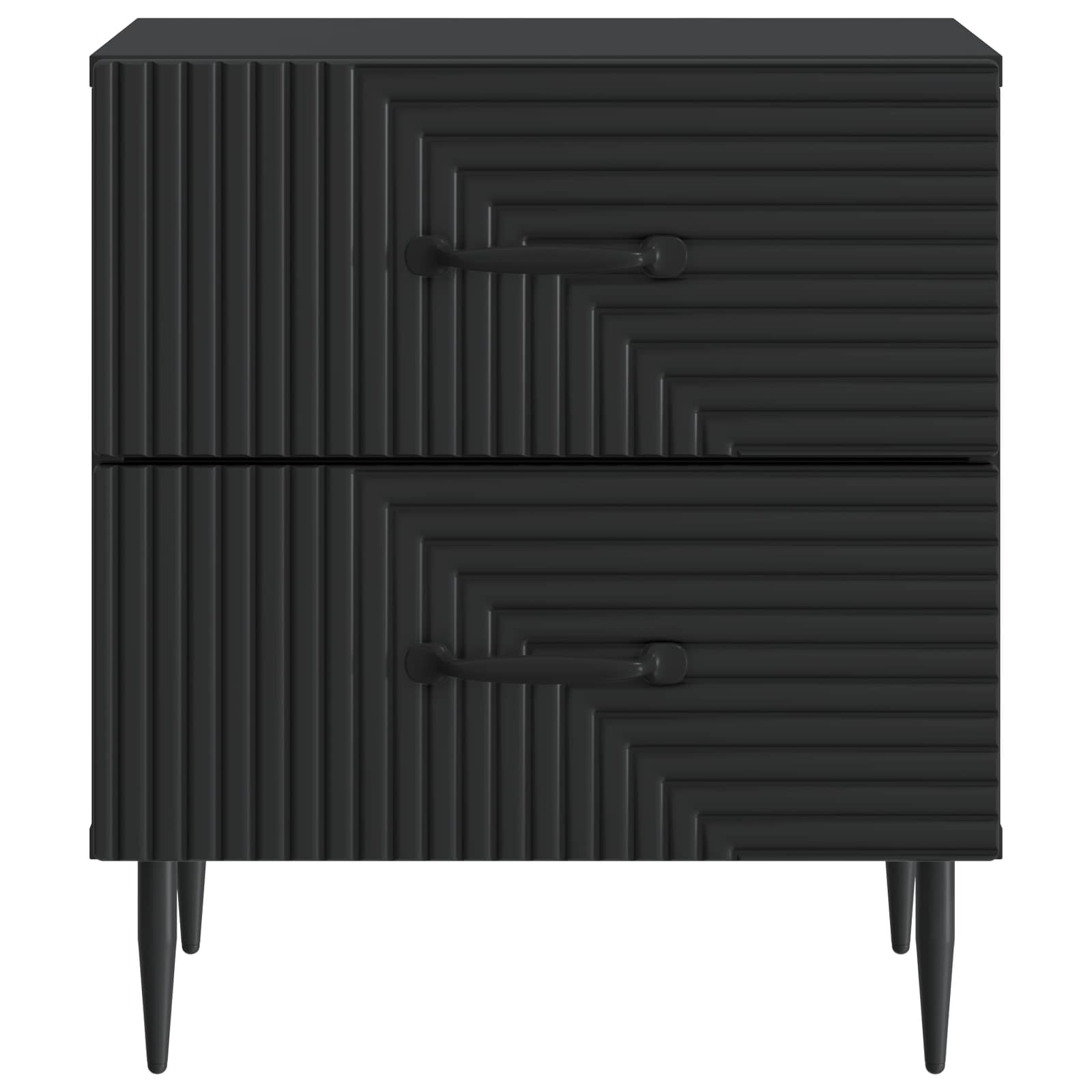 Noćni ormar 2 pcs Crna 43 x 34,5 x 47,5 cm Konstruirano drvo