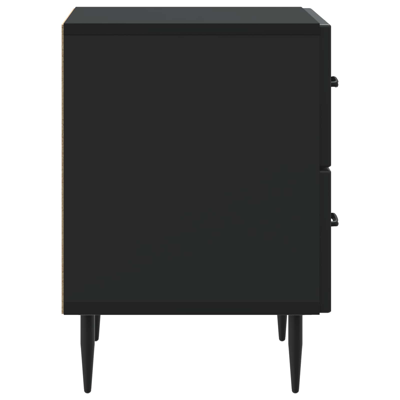 Noćni ormar 2 pcs Crna 43 x 34,5 x 47,5 cm Konstruirano drvo
