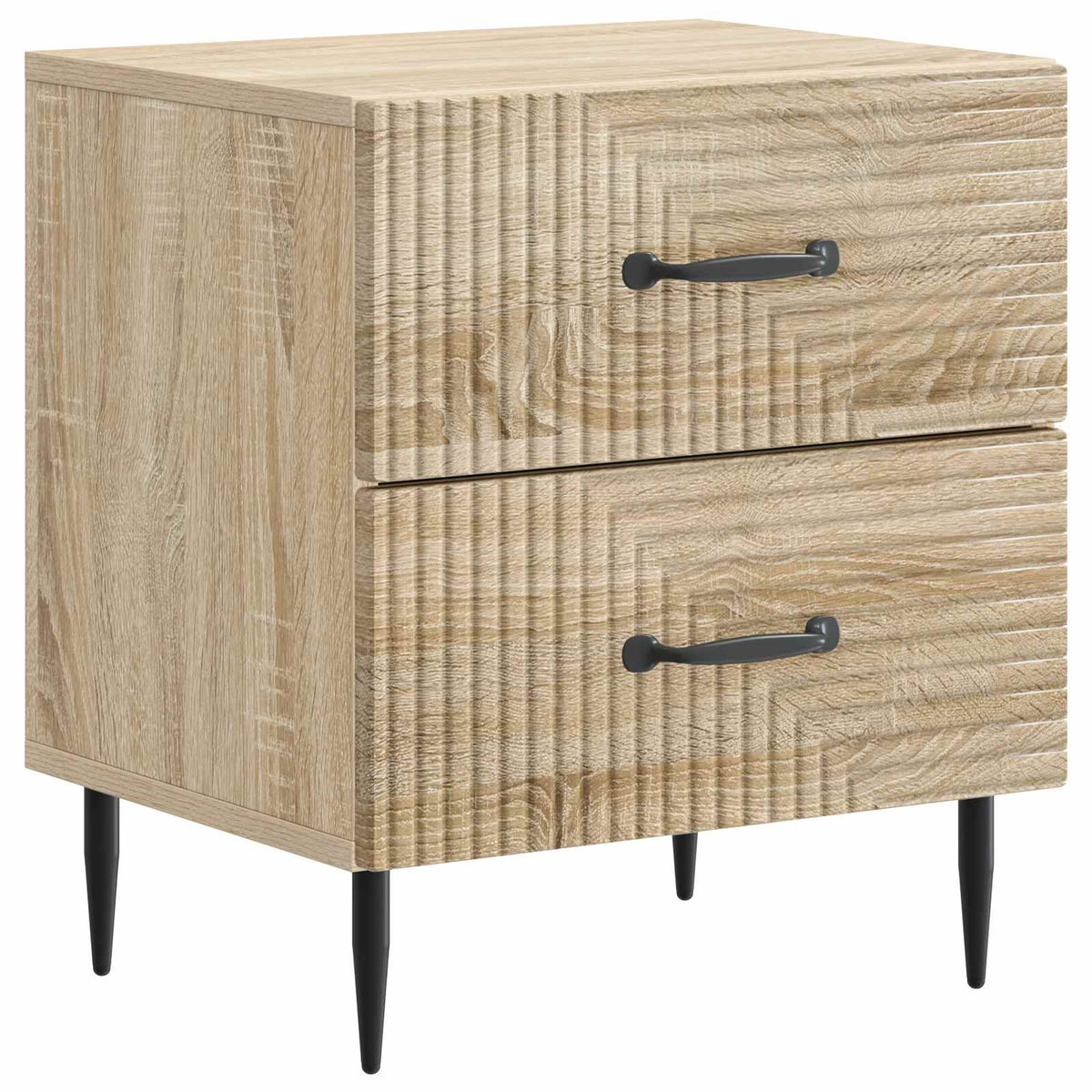 Noćni ormar s ladicama 2 pcs Hrast sonoma 43 x 34,5 x 47,5 cm