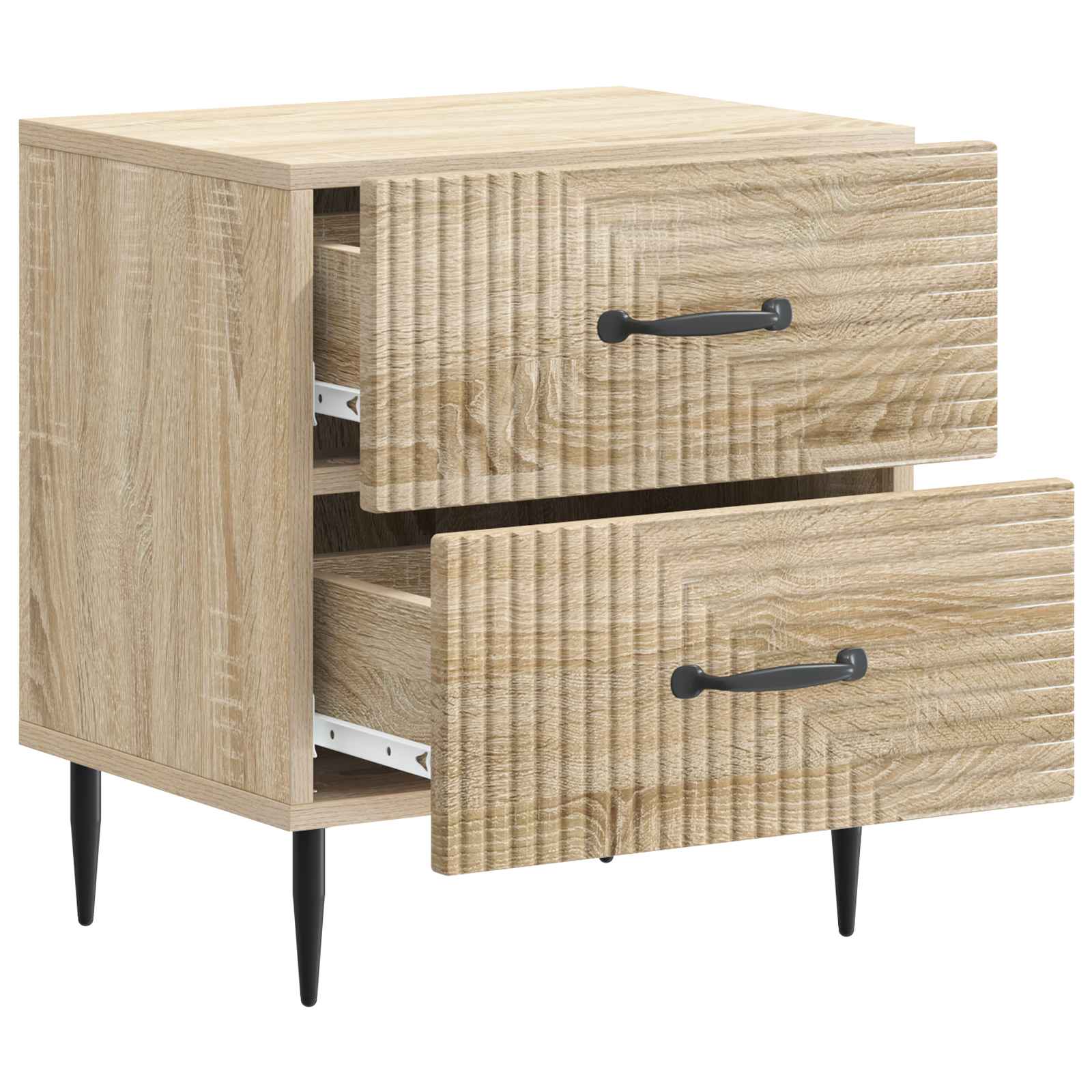 Noćni ormar s ladicama 2 pcs Hrast sonoma 43 x 34,5 x 47,5 cm