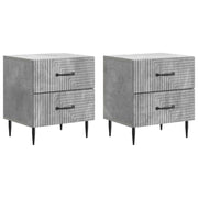 Noćni ormar s ladicama 2 pcs Betonska siva 43 x 34,5 x 47,5 cm