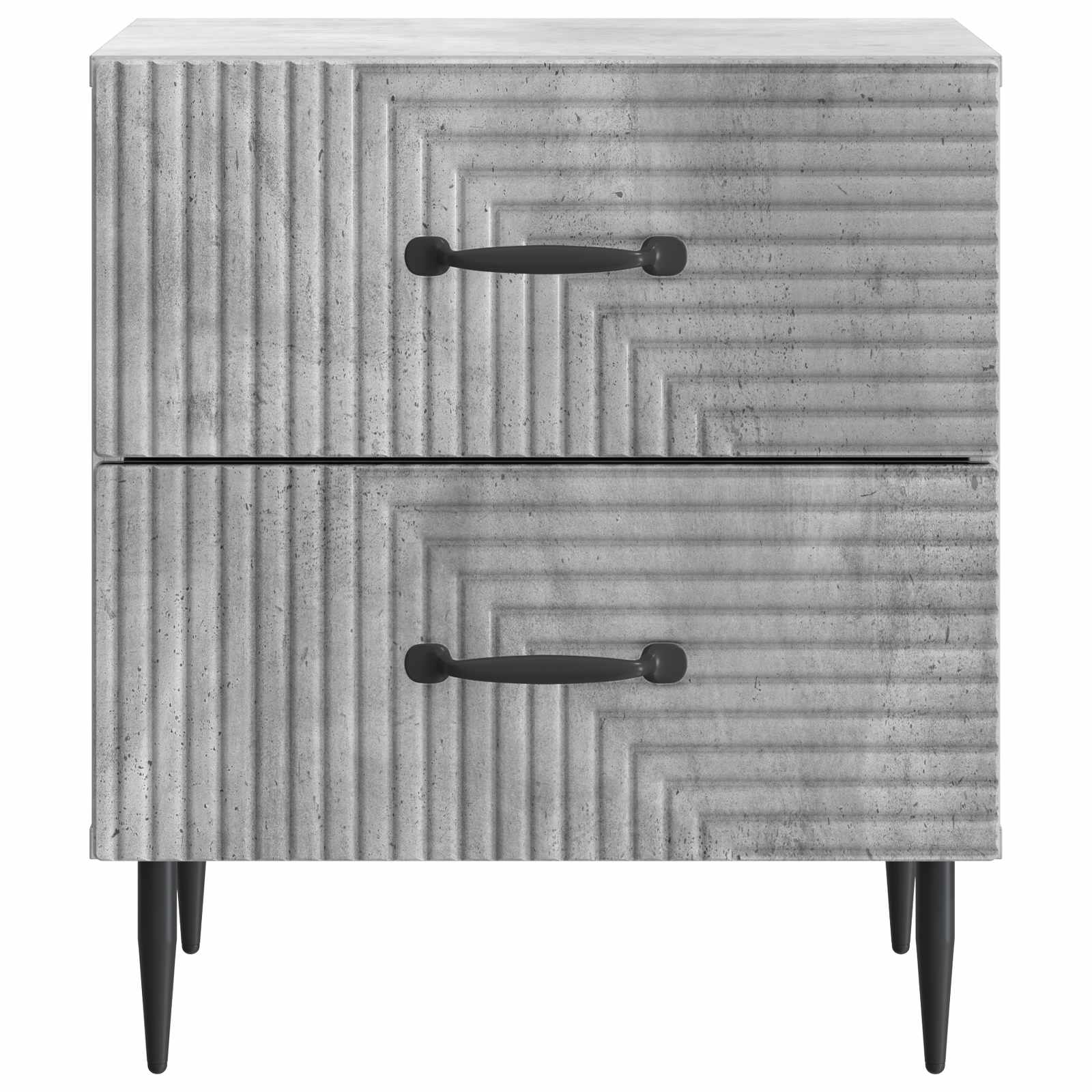 Noćni ormar s ladicama 2 pcs Betonska siva 43 x 34,5 x 47,5 cm