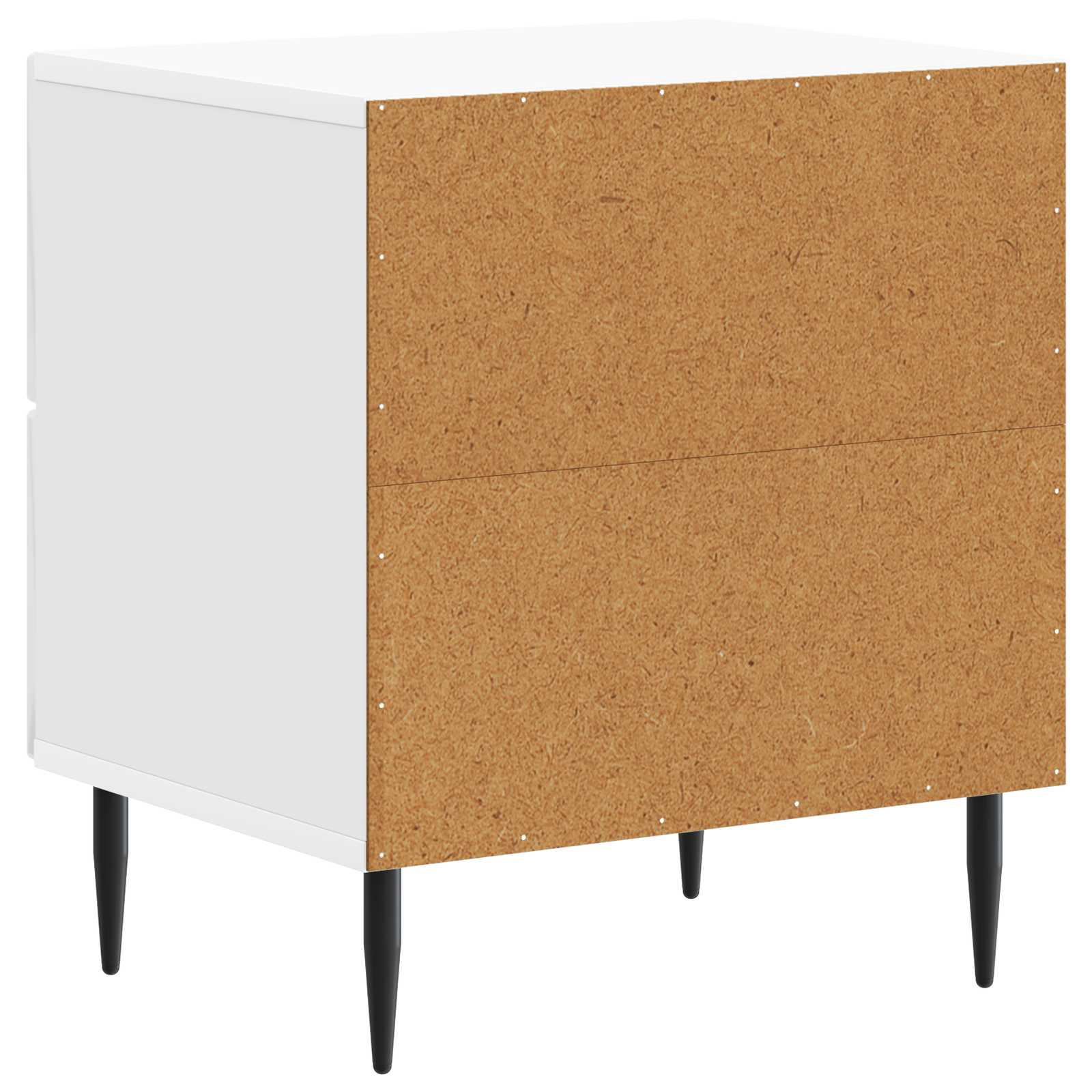 Noćni ormar s ladicama Bijela visokog sjaja 43 x 34,5 x 47,5 cm