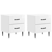 Noćni ormar 2 pcs Bijela visokog sjaja 43 x 34,5 x 47,5 cm
