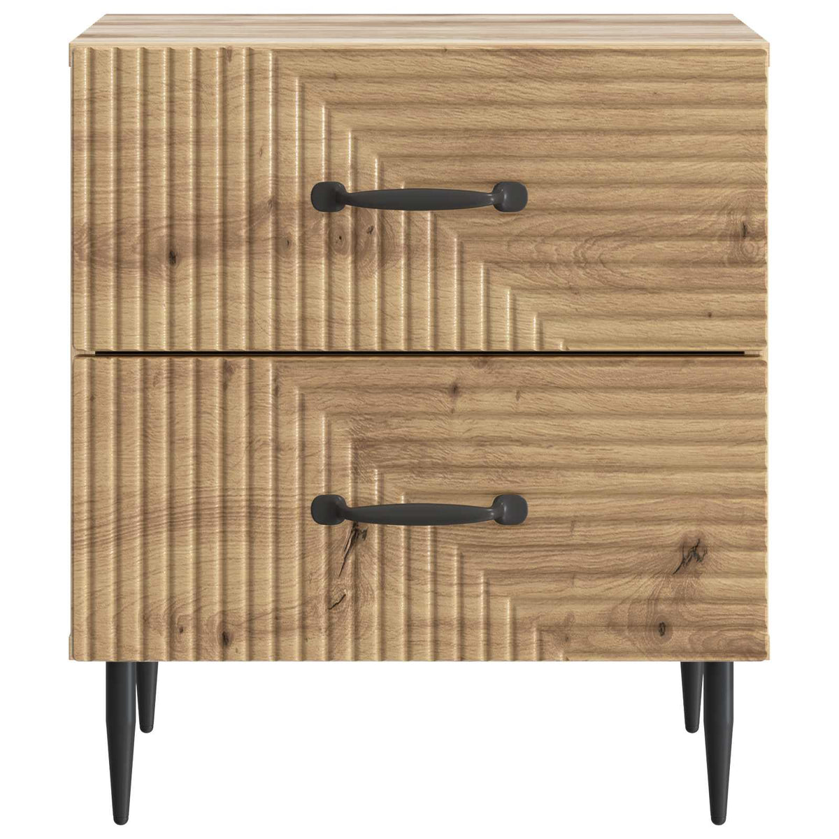 Noćni ormar s ladicama 2 pcs Hrast artisan 43 x 34,5 x 47,5 cm