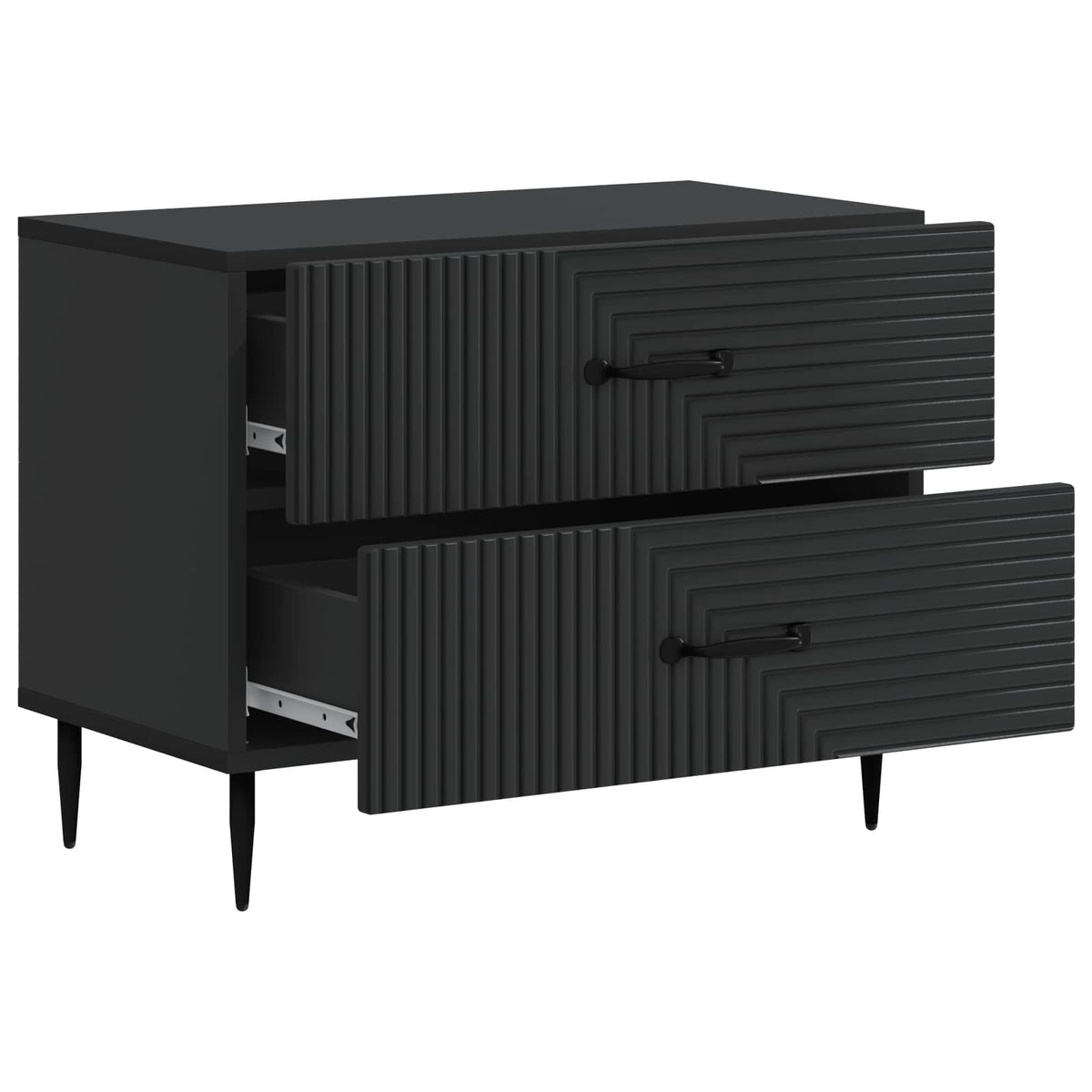Noćni ormar Crna 62 x 34,5 x 47,5 cm Konstruirano drvo