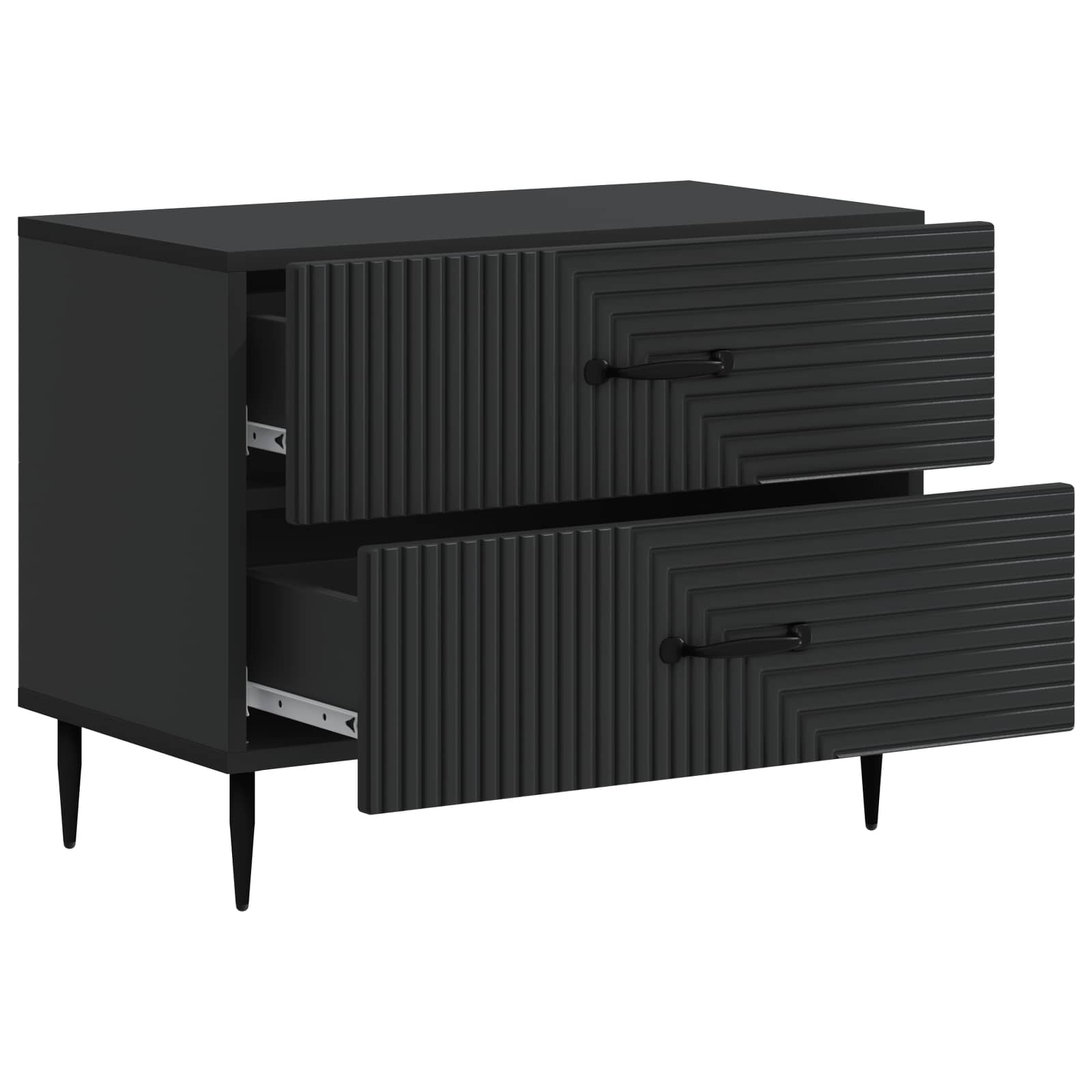 Noćni ormar Crna 62 x 34,5 x 47,5 cm Konstruirano drvo