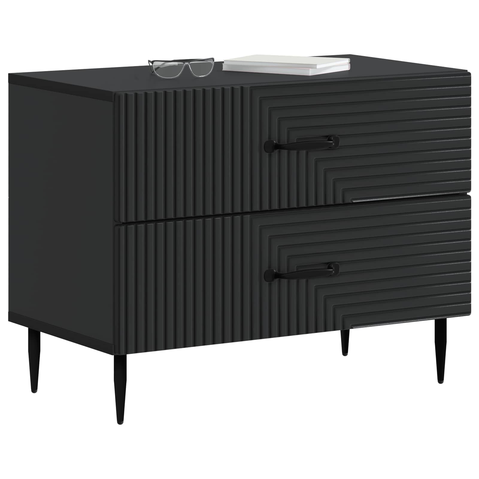 Noćni ormar Crna 62 x 34,5 x 47,5 cm Konstruirano drvo