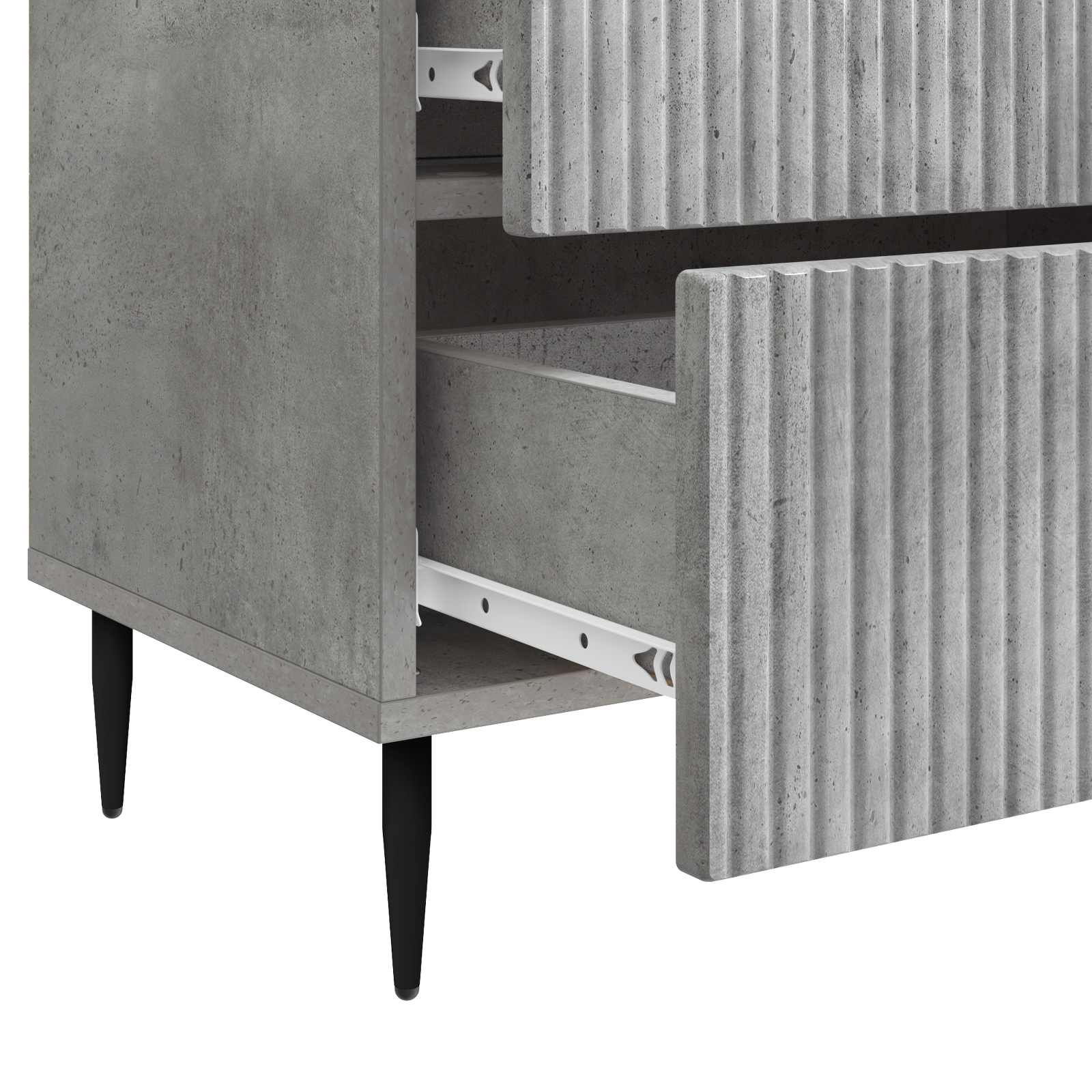 Noćni ormar Betonska siva 62 x 34,5 x 47,5 cm Konstruirano drvo