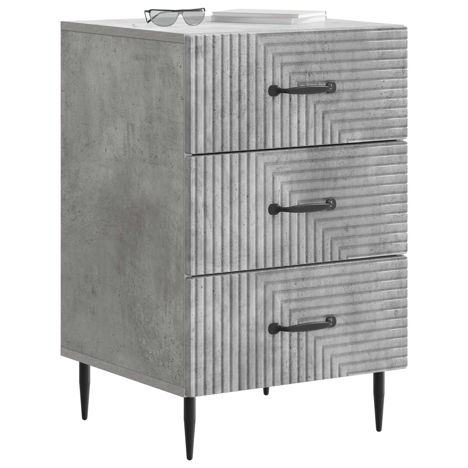 Noćni ormar Betonska siva 43 x 41 x 66,5 cm Konstruirano drvo