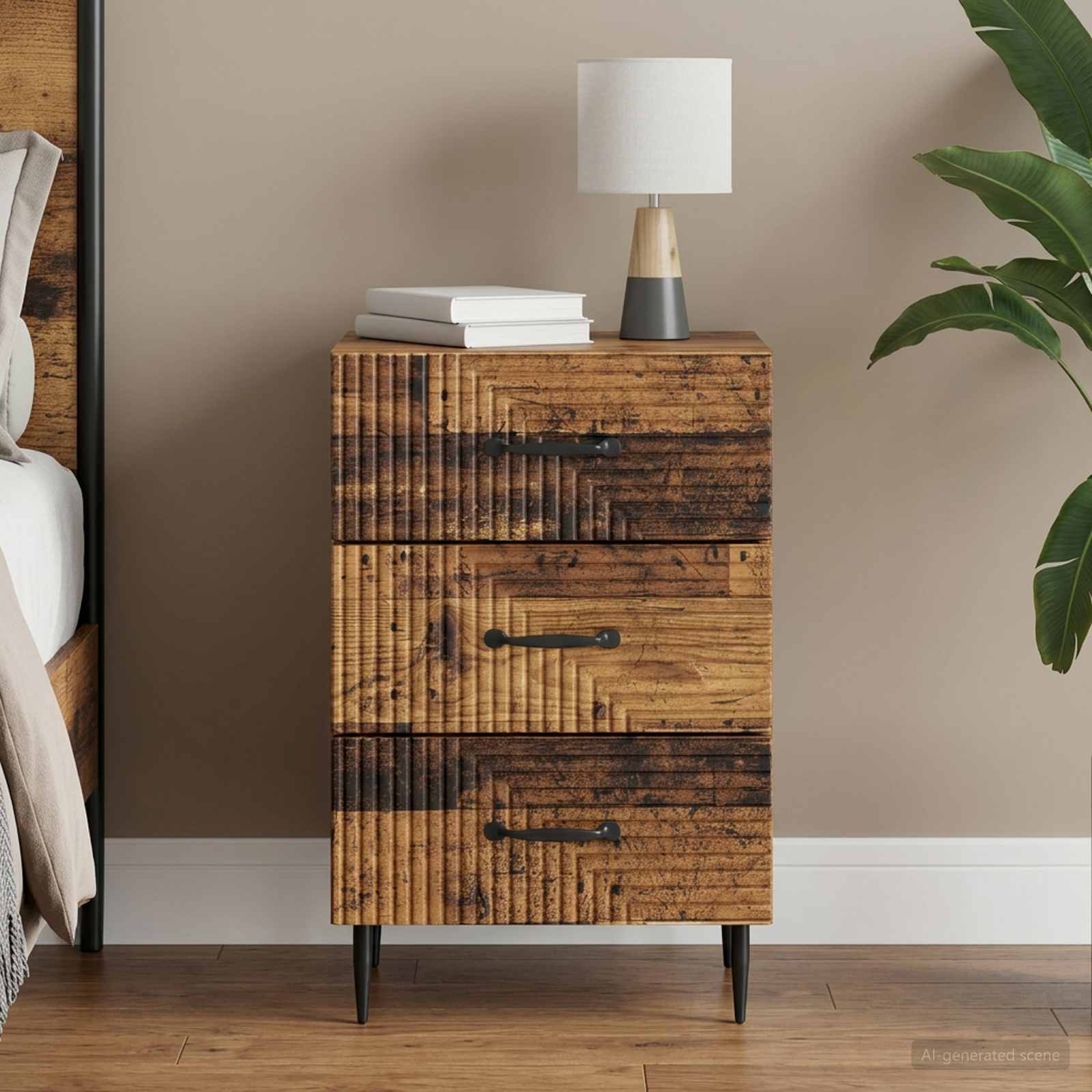 Noćni ormar Staro drvo 43 x 41 x 66,5 cm Konstruirano drvo