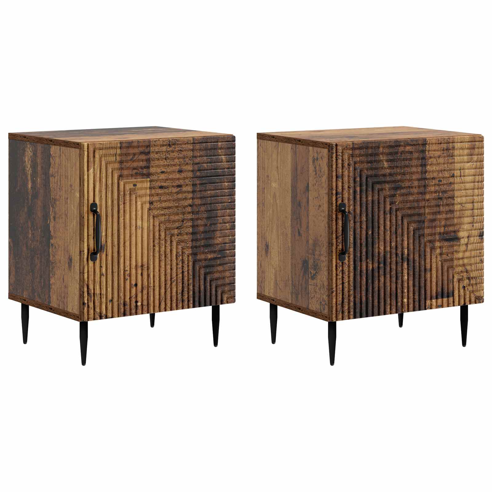 Noćni ormar 2 pcs Staro drvo 43 x 34,5 x 50 cm