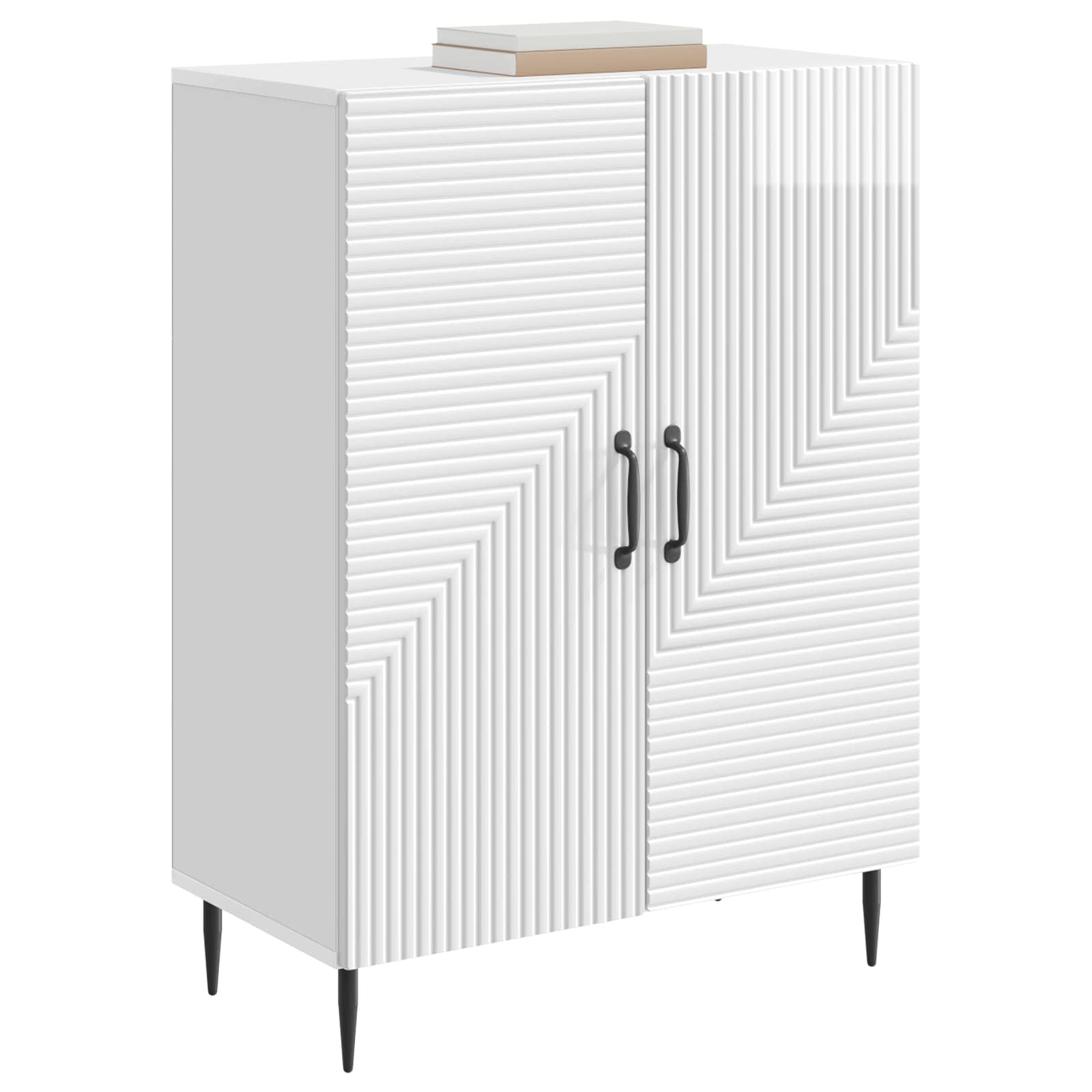 Kreveta Bijela visokog sjaja 66 x 34,5 x 89,5 cm