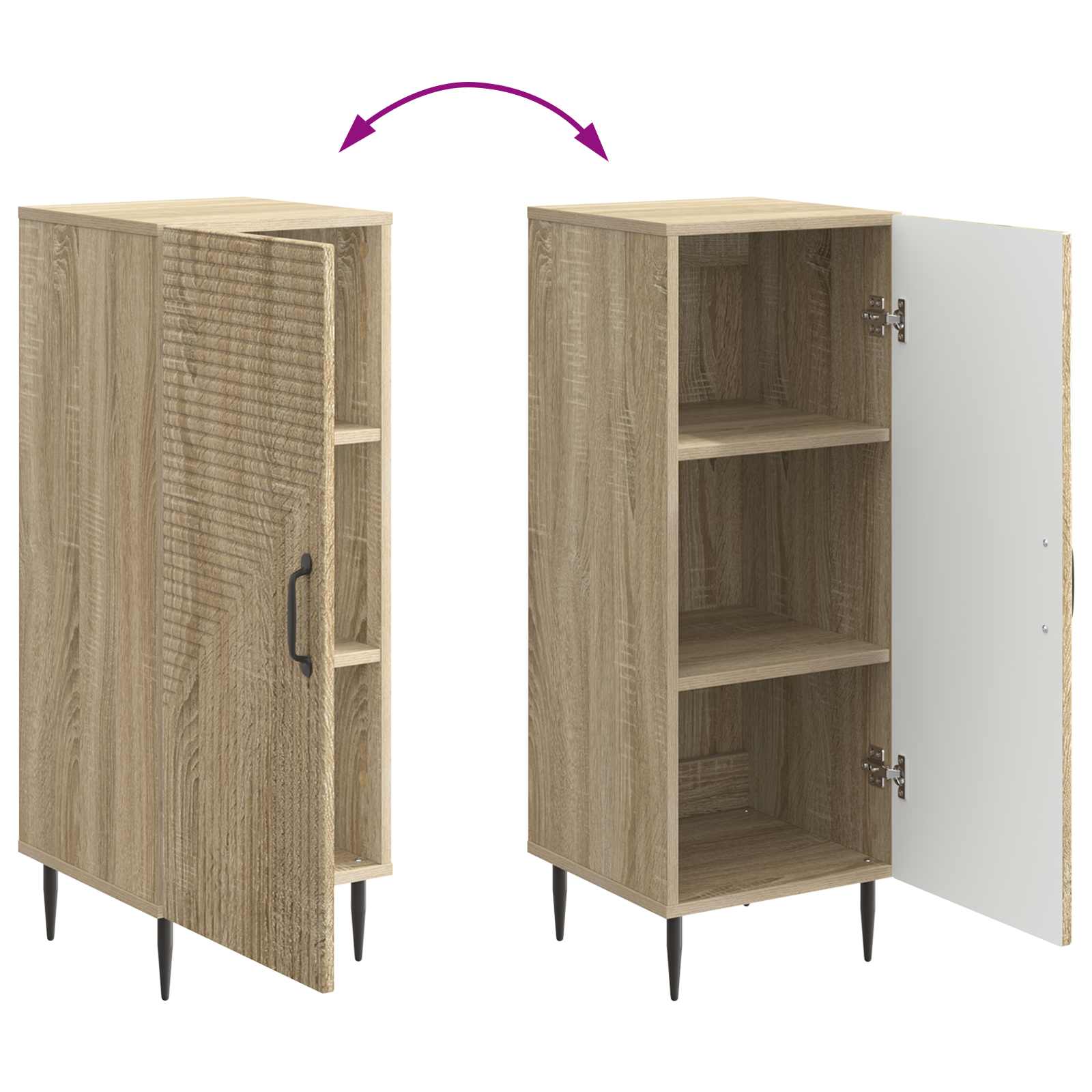Kreveta Hrast sonoma 33 x 34,5 x 89,5 cm Konstruirano drvo