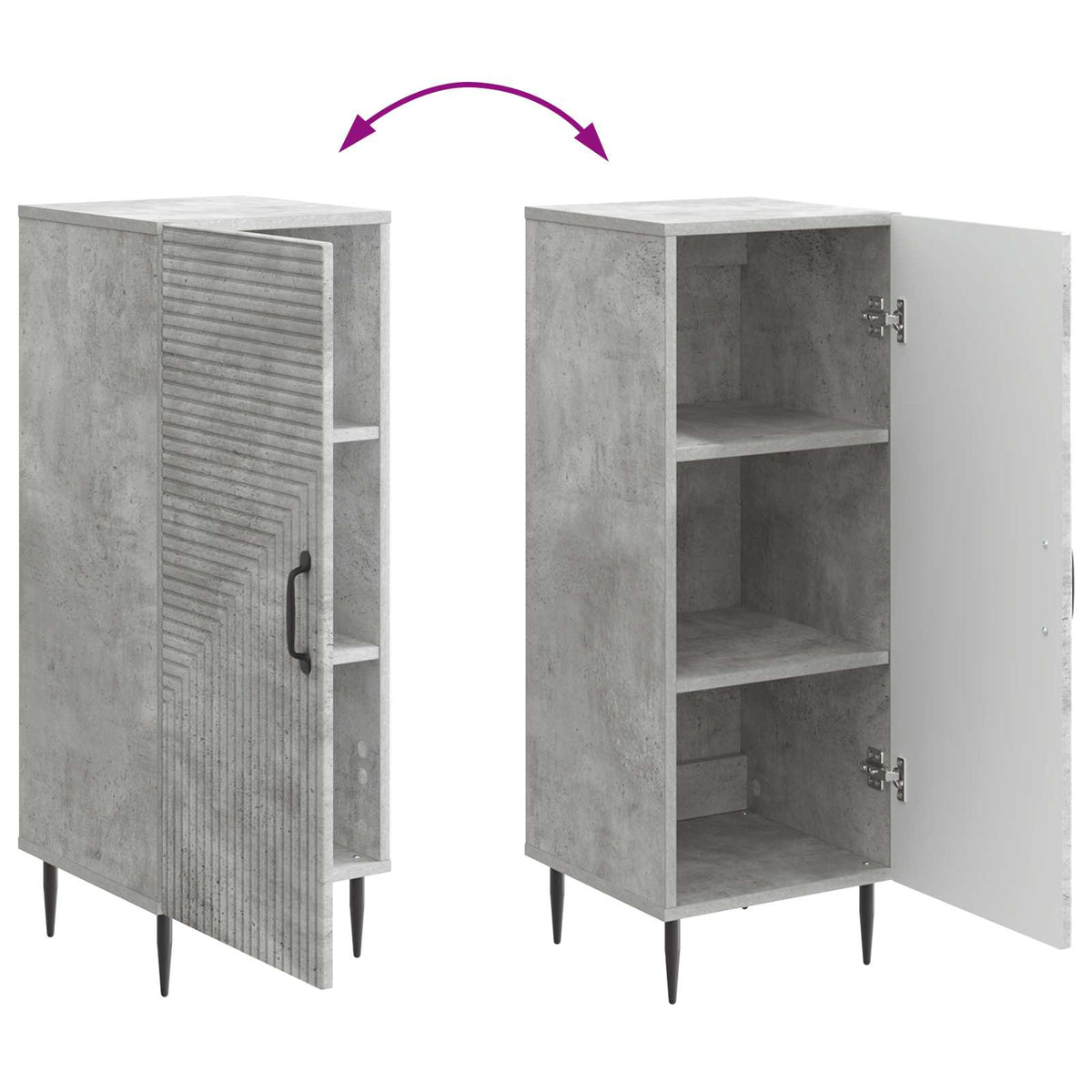 Kreveta Betonska siva 33 x 34,5 x 89,5 cm Konstruirano drvo