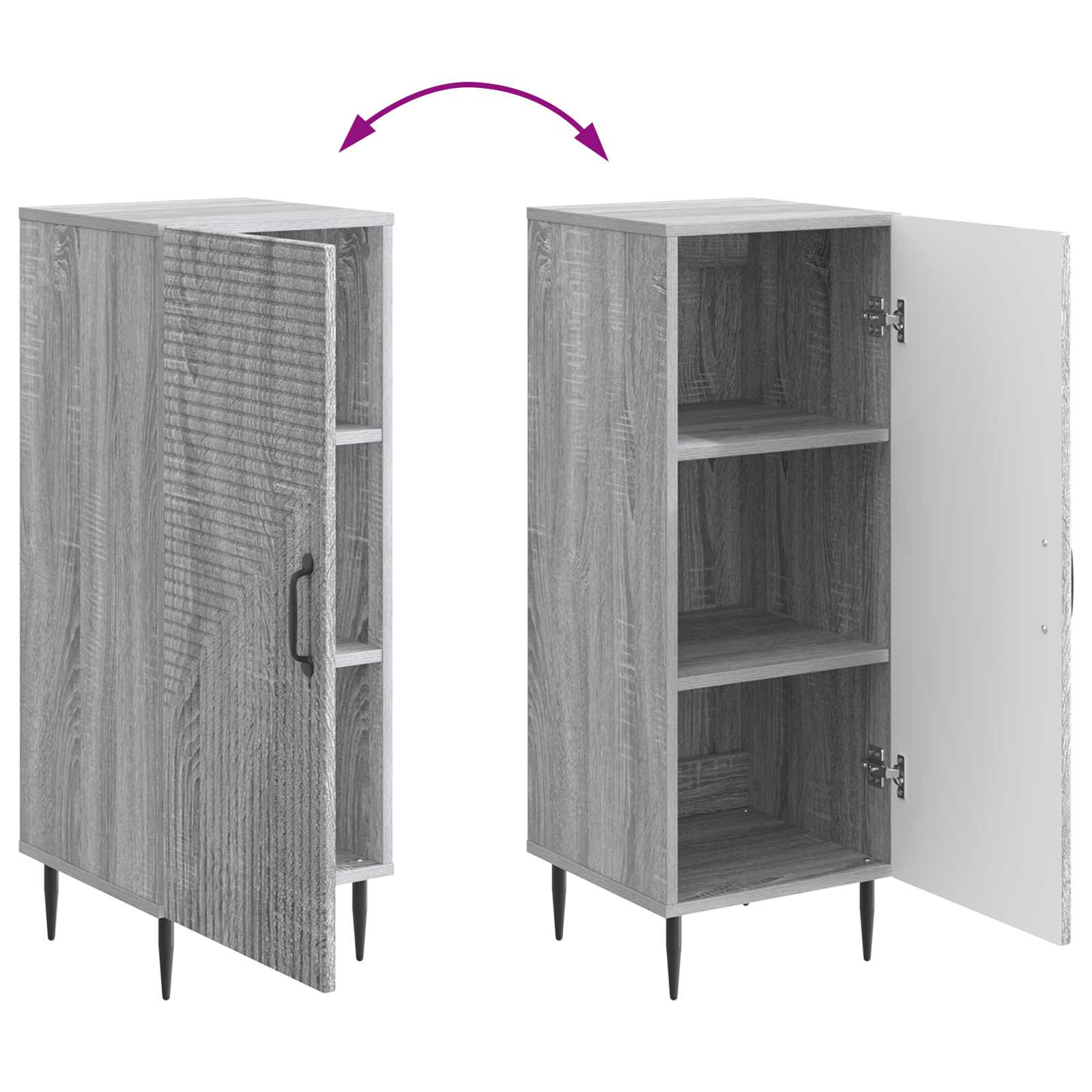 Kreveta Siva sonoma 33 x 34,5 x 89,5 cm Konstruirano drvo