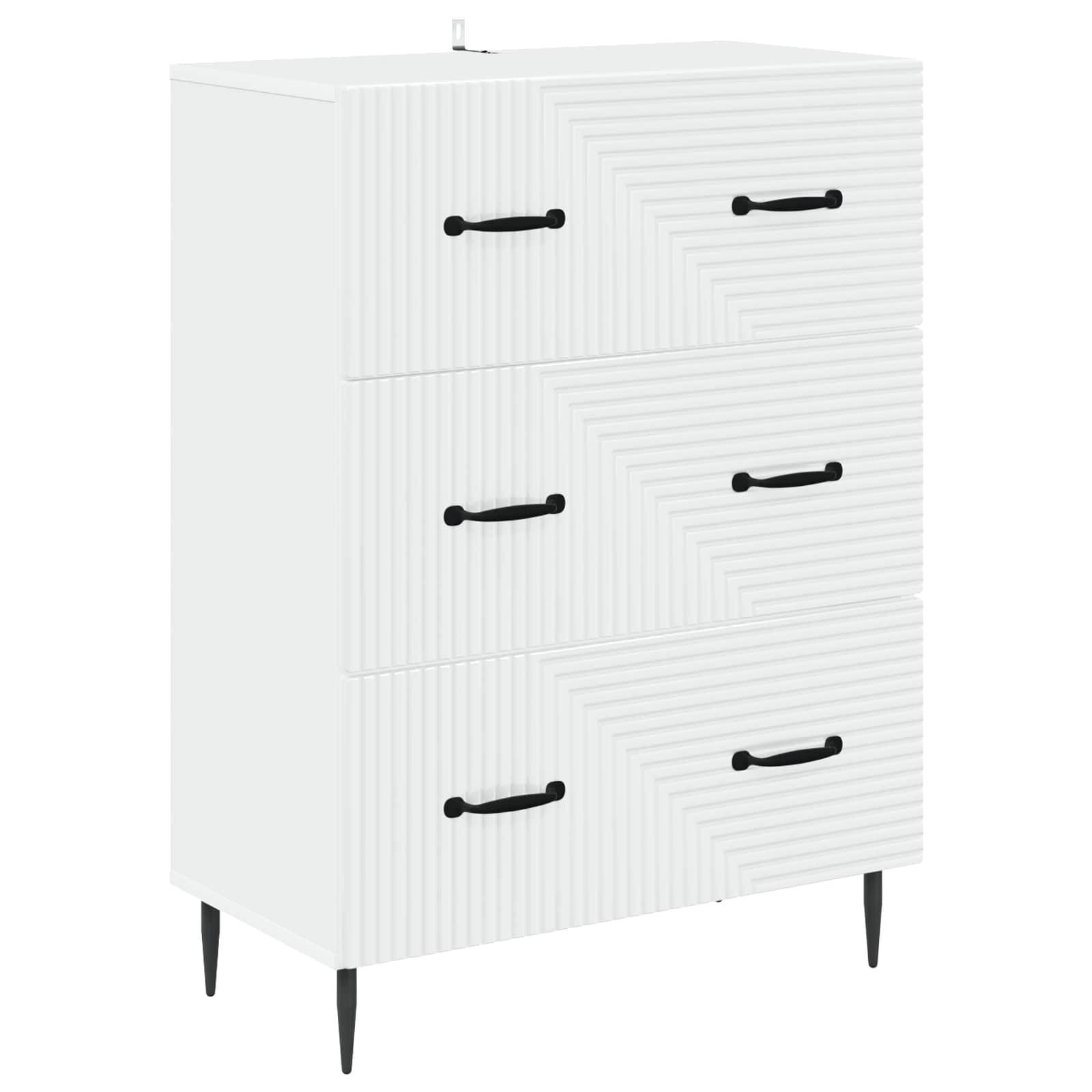 Ormar s ladicama Bijela 66 x 34,5 x 89,5 cm Konstruirano drvo