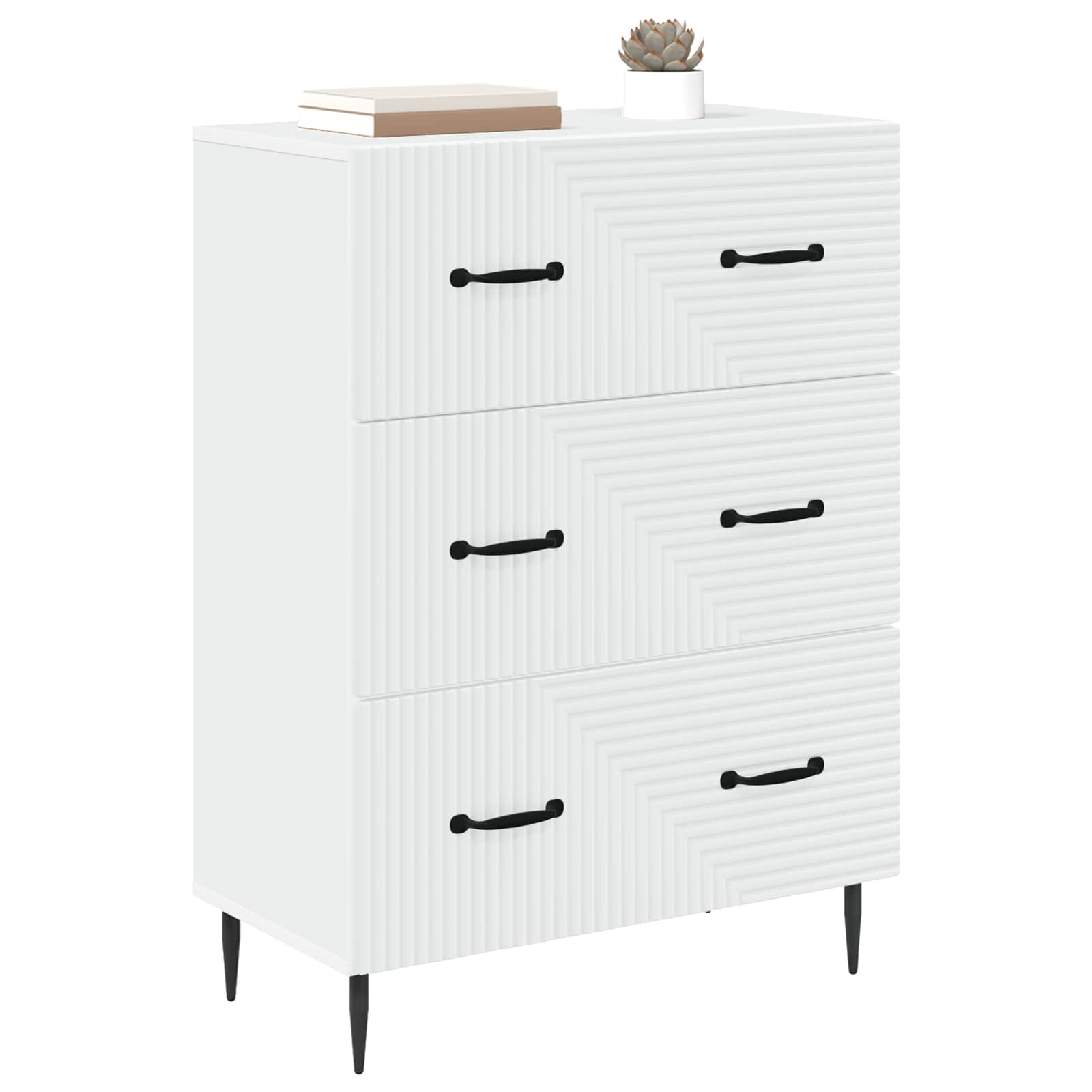 Ormar s ladicama Bijela 66 x 34,5 x 89,5 cm Konstruirano drvo