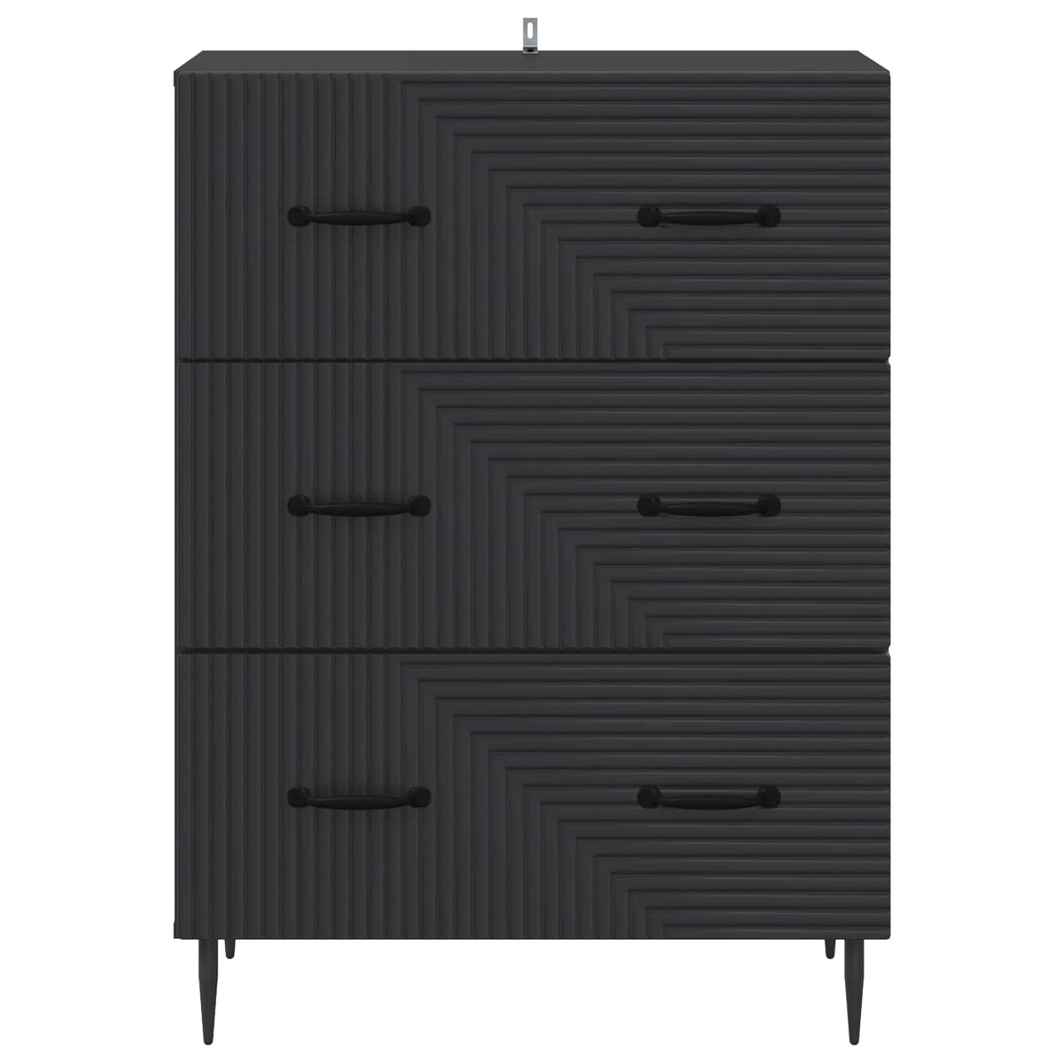 Ormar s ladicama Crna 66 x 34,5 x 89,5 cm Konstruirano drvo
