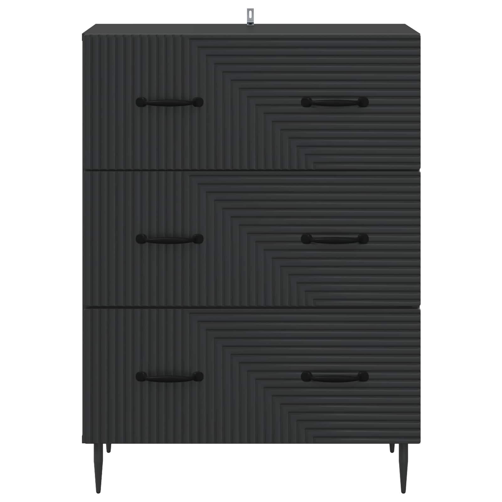 Ormar s ladicama Crna 66 x 34,5 x 89,5 cm Konstruirano drvo