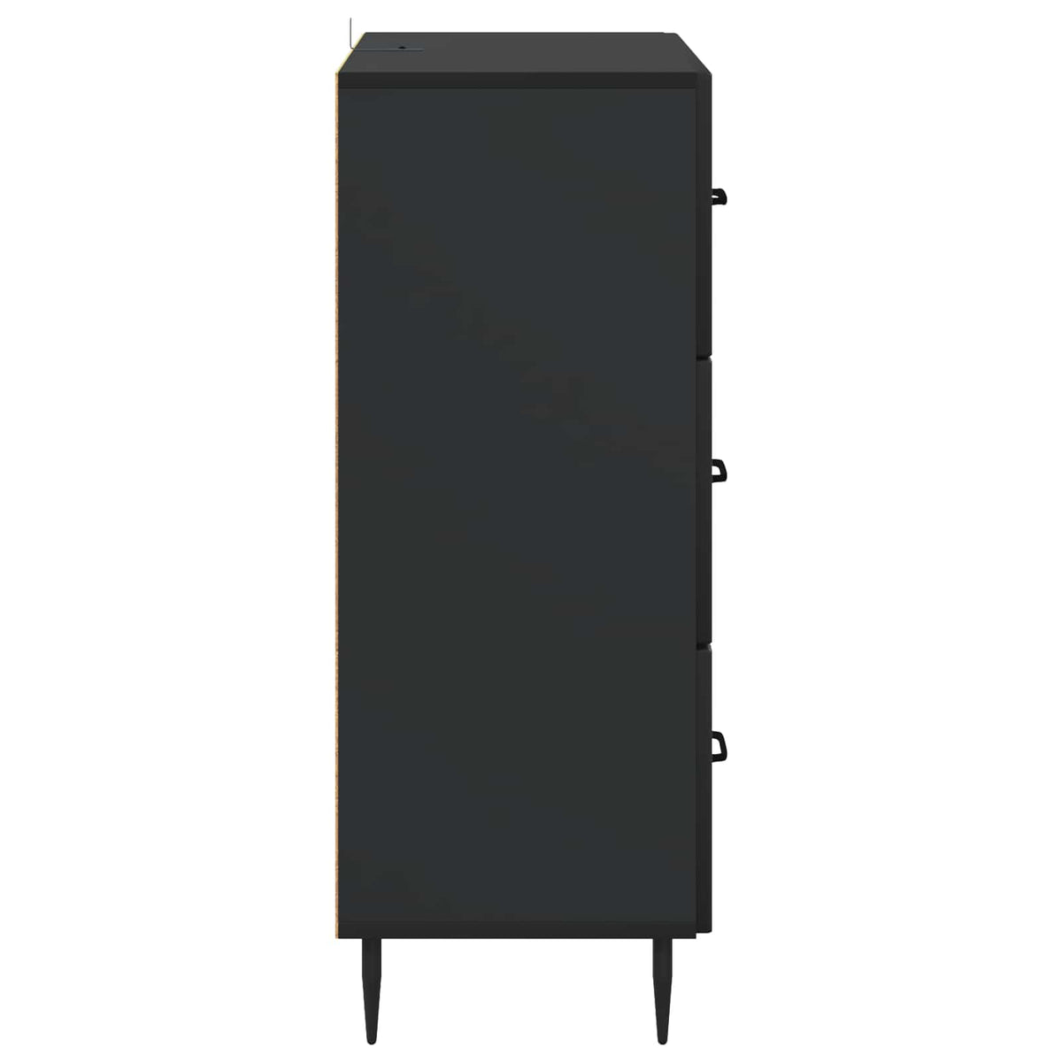 Ormar s ladicama Crna 66 x 34,5 x 89,5 cm Konstruirano drvo