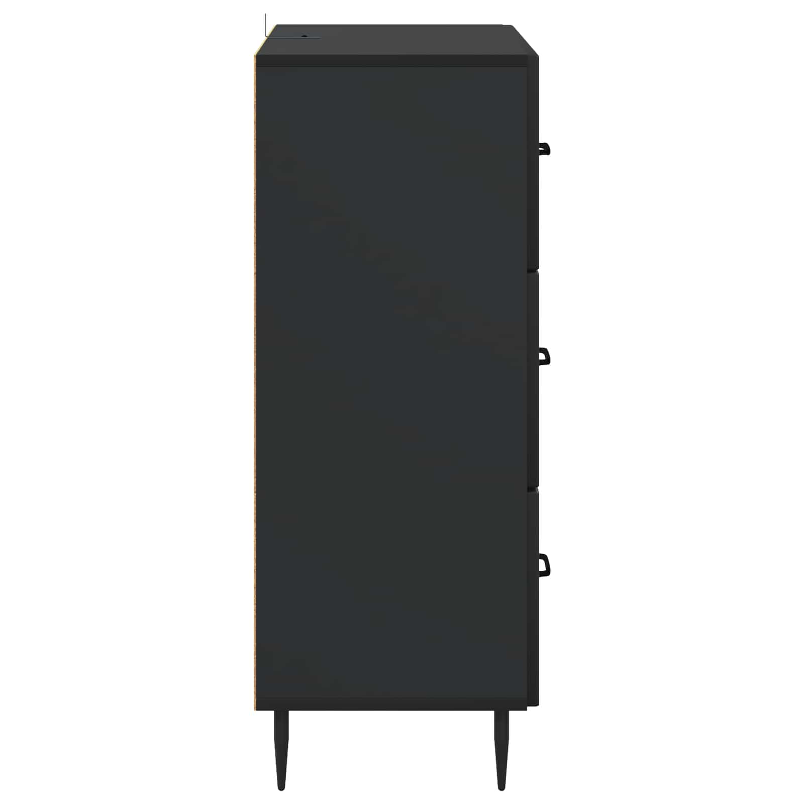 Ormar s ladicama Crna 66 x 34,5 x 89,5 cm Konstruirano drvo
