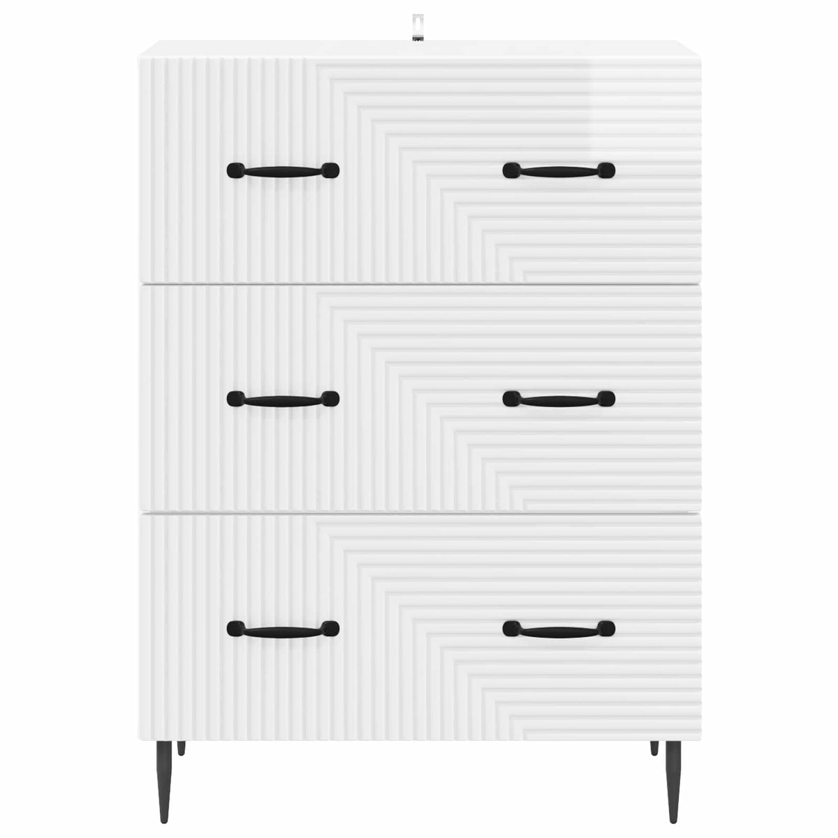 Ormar s ladicama Bijela visokog sjaja 66 x 34,5 x 89,5 cm