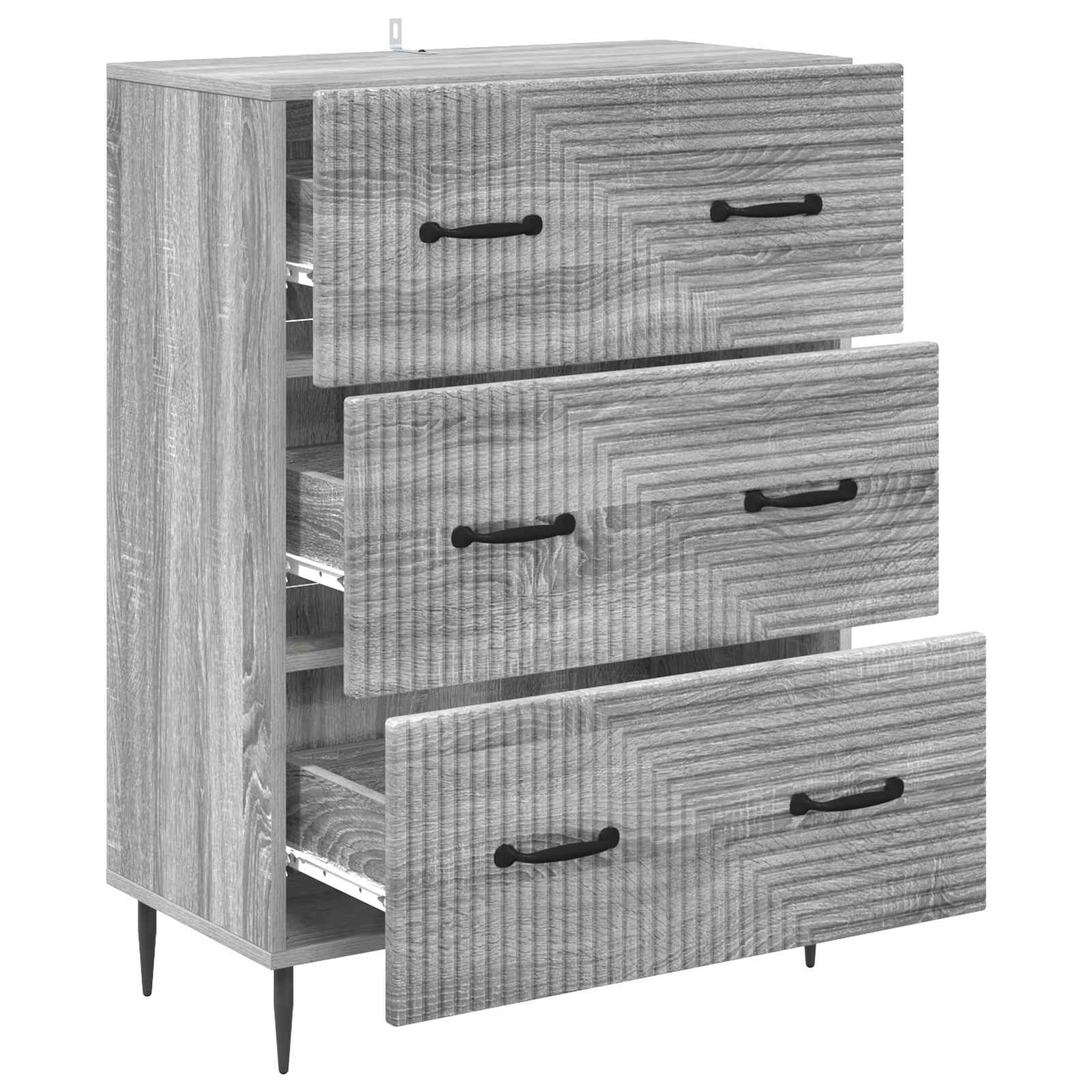 Ormar s ladicama Siva Sonoma 66 x 34,5 x 89,5 cm