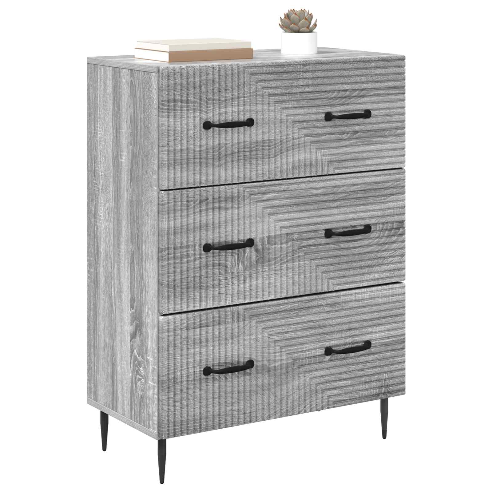 Ormar s ladicama Siva Sonoma 66 x 34,5 x 89,5 cm