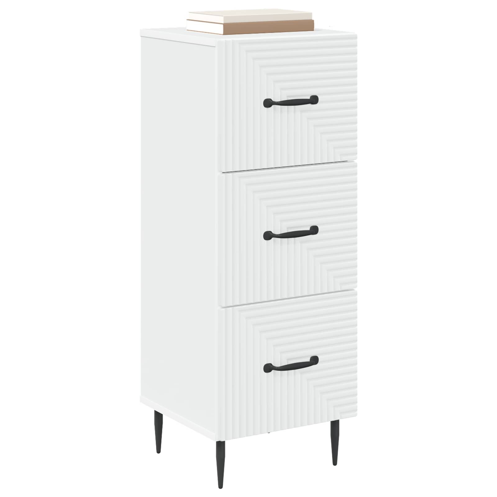 Ormar s ladicama Bijela 33 x 34,5 x 89,5 cm Konstruirano drvo