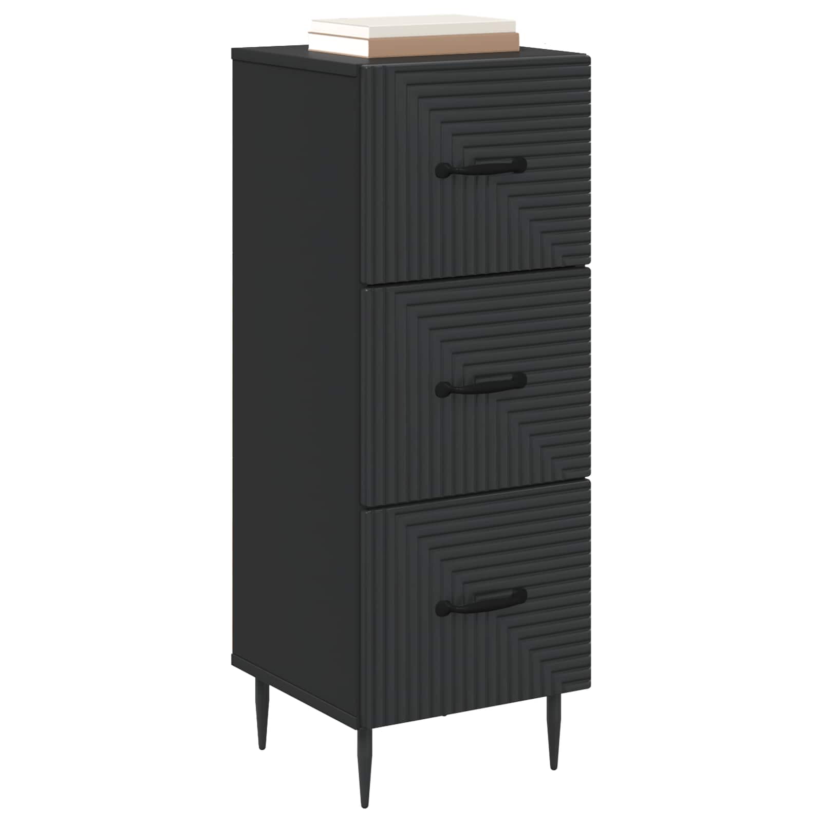 Ormar s ladicama Crna 33 x 34,5 x 89,5 cm Konstruirano drvo