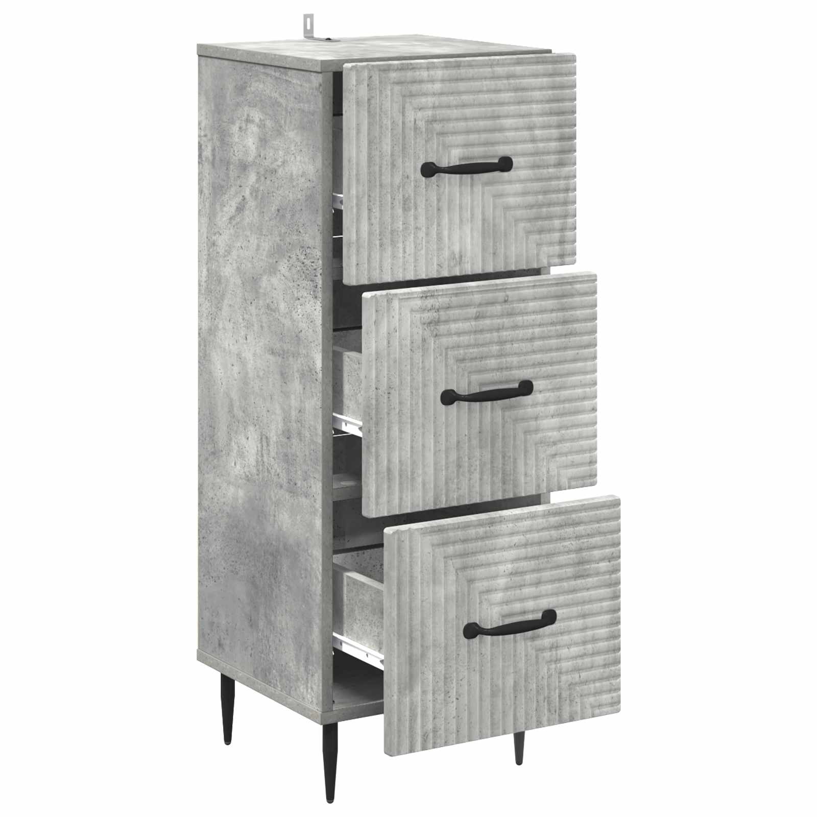 Ormar s ladicama Betonska siva 33 x 34,5 x 89,5 cm
